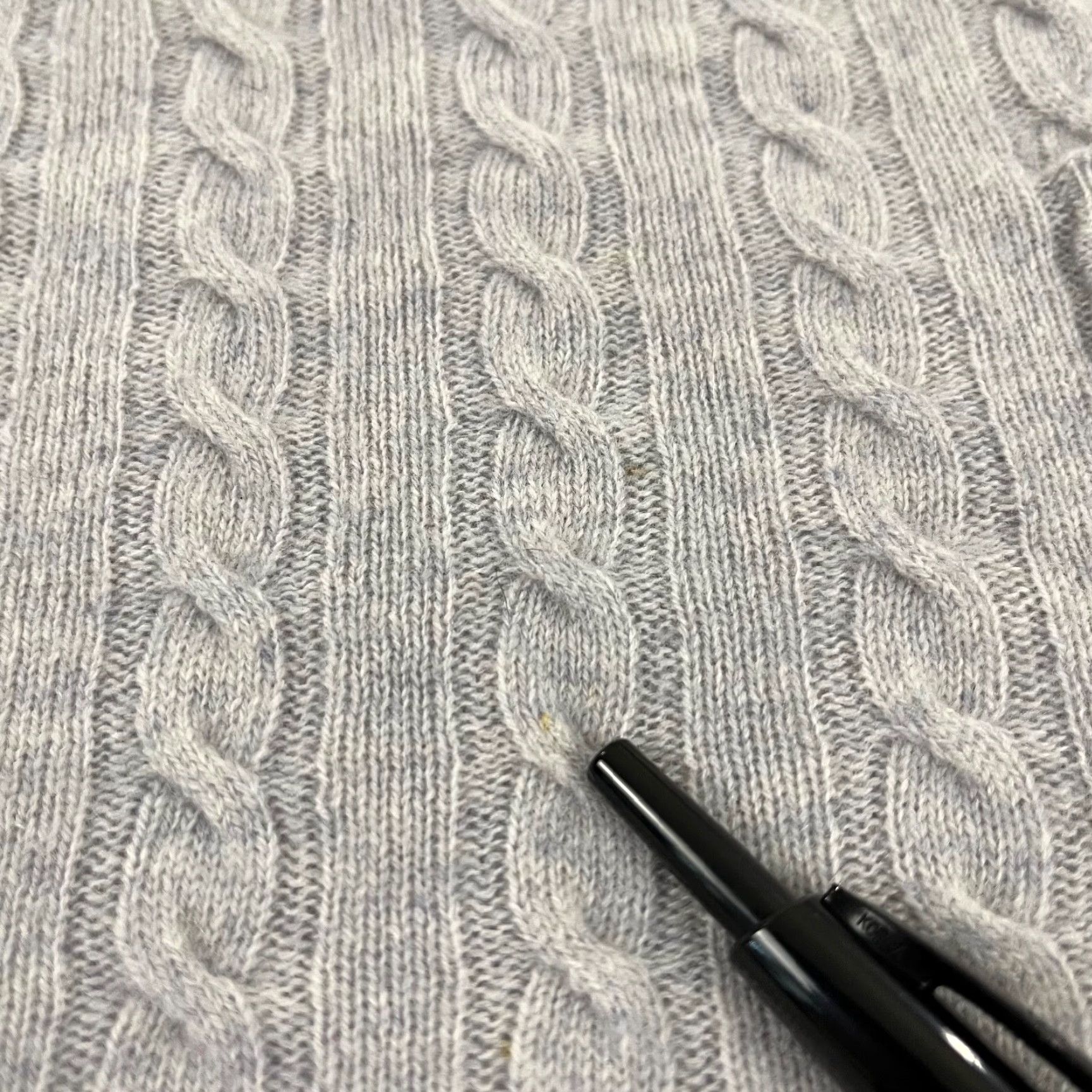 Vintage MAGASCHONI Sweater Womens Medium Blue Gray Cashmere Cable Knit Pullover Light Crew Neck Long Sleeve Size M / US 6-8 / IT 42-44 - 6 Thumbnail