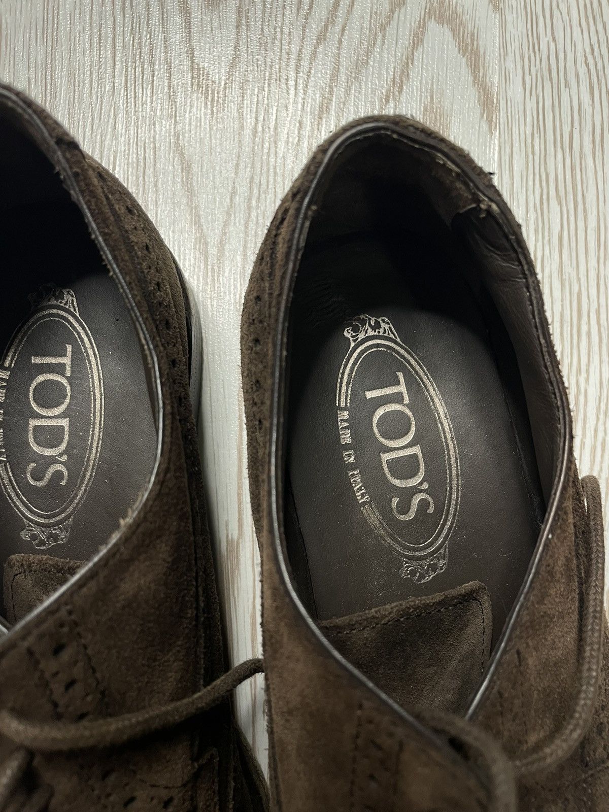 Tod's Tod’s men’s brown suede leather brogue shoes Size US 7.5 / EU 40-41 - 12 Thumbnail