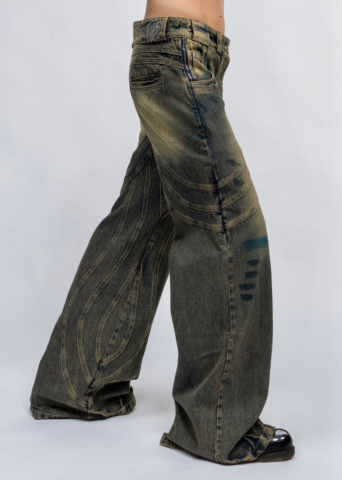 No Faith Studios NO FAITH STUDIOS WAVE DENIM - Blue Size US 30 / EU 46 - 2 Thumbnail