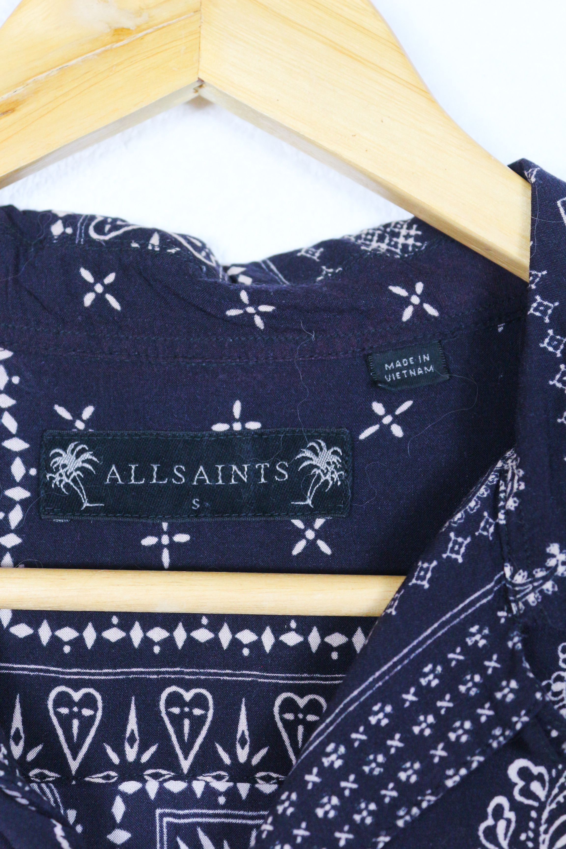 Allsaints Allsaints Cherito Bandana Printed Viscose Open Collar Shirt Size US S / EU 44-46 / 1 - 4 Thumbnail