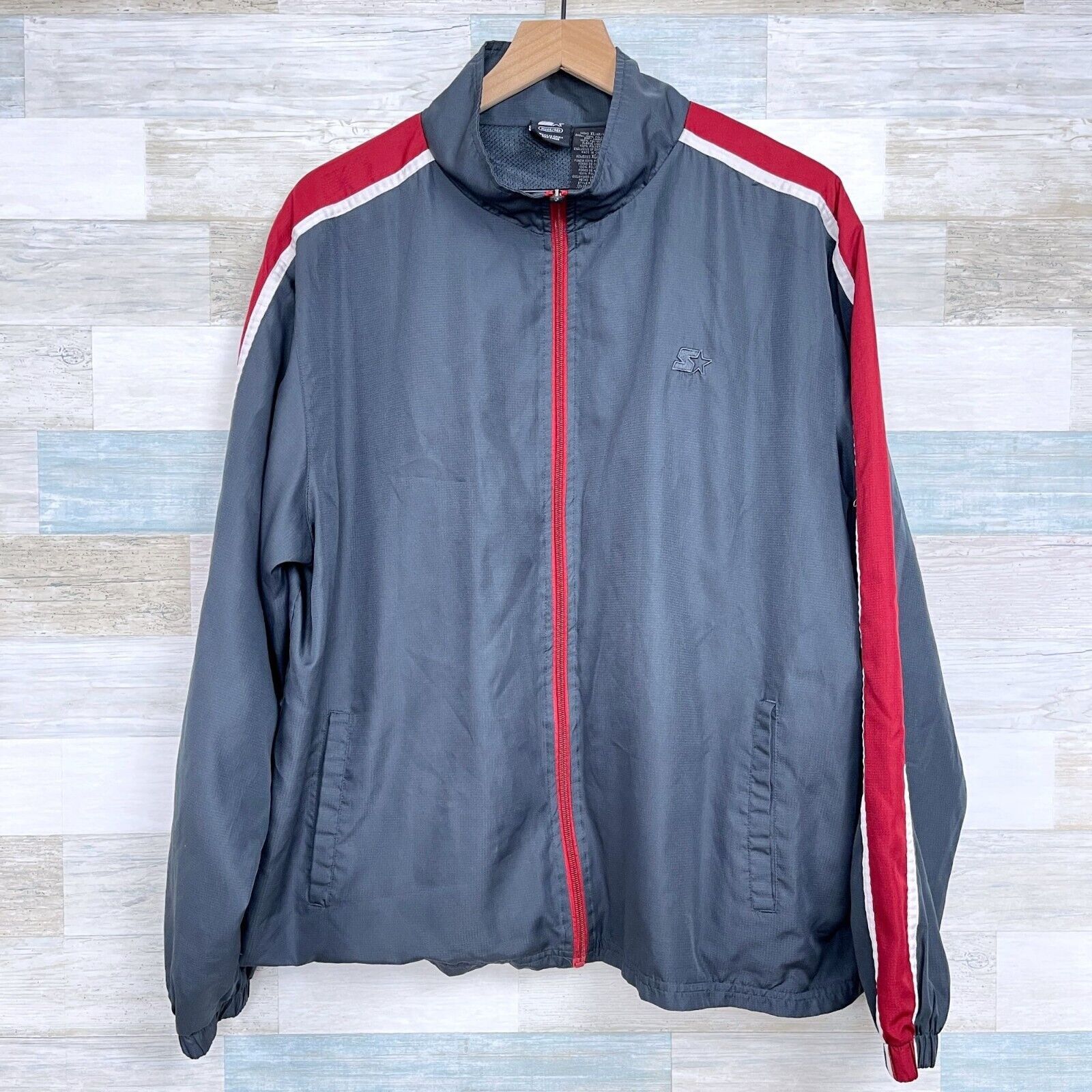 Starter Starter Basic Track Jacket Black Red Full Zip Mens XL Size US XL / EU 56 / 4 - 1 Thumbnail