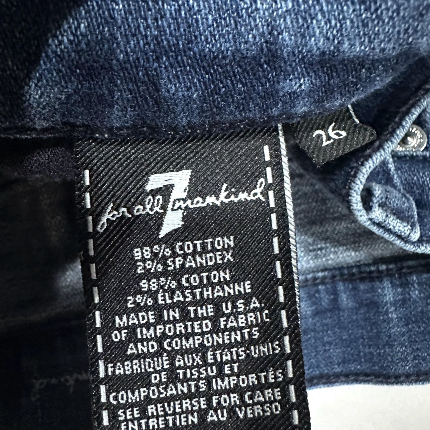 7 For All Mankind 7 For All Mankind Jeans 26 Boyfriend Josefina Blue Slim Stretch Denim Button Fly Jeans Women Slim Mid Blue 7 For All Mankind Josefina Womens Jeans Size 26" / US 2 / IT 38 - 5 Thumbnail