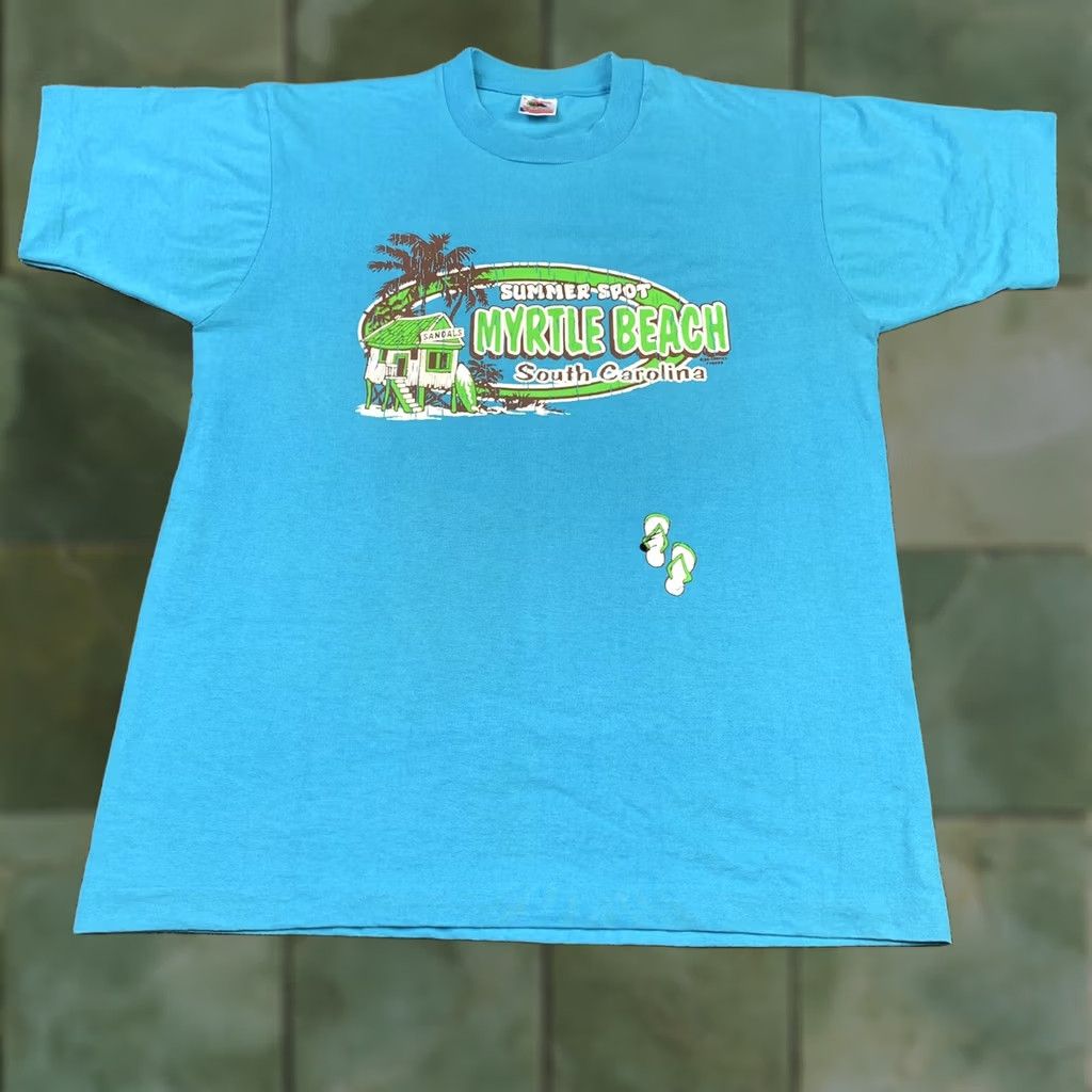 Fruit Of The Loom VINTAGE Myrtle Beach South Carolina Single Stitch Graphic T Shirt Large Size US L / EU 52-54 / 3 - 1 Thumbnail