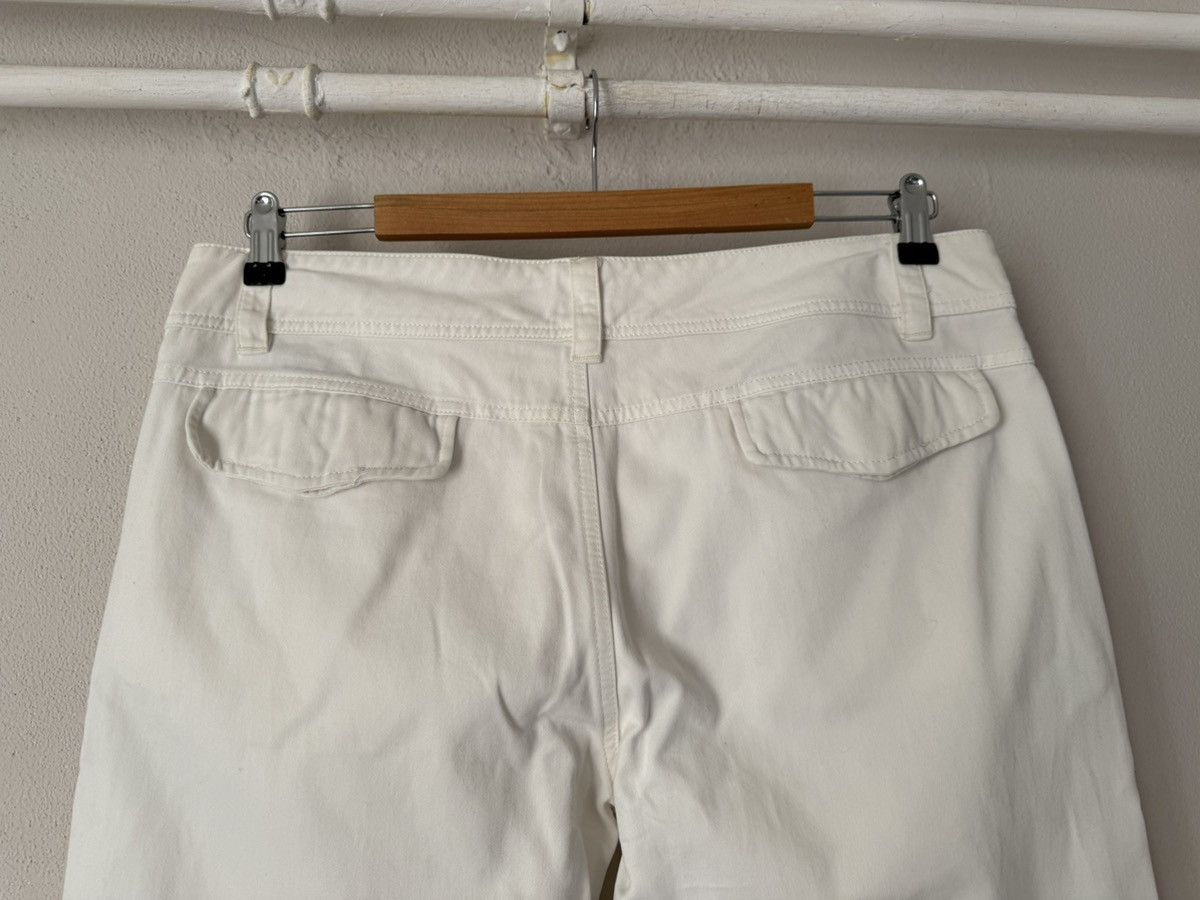 Gucci White Cotton Pants with GG Logo Detail Size US 34 / EU 50 - 11 Thumbnail