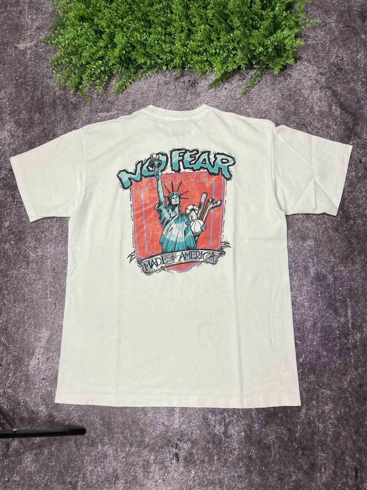 Vintage 1993 No Fear Made in America T-Shirt Tee