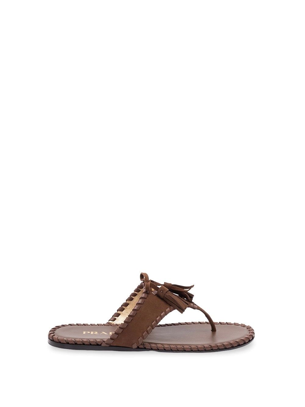 Prada Suede Flat Sandals Size US 8 / IT 38 - 1 Thumbnail