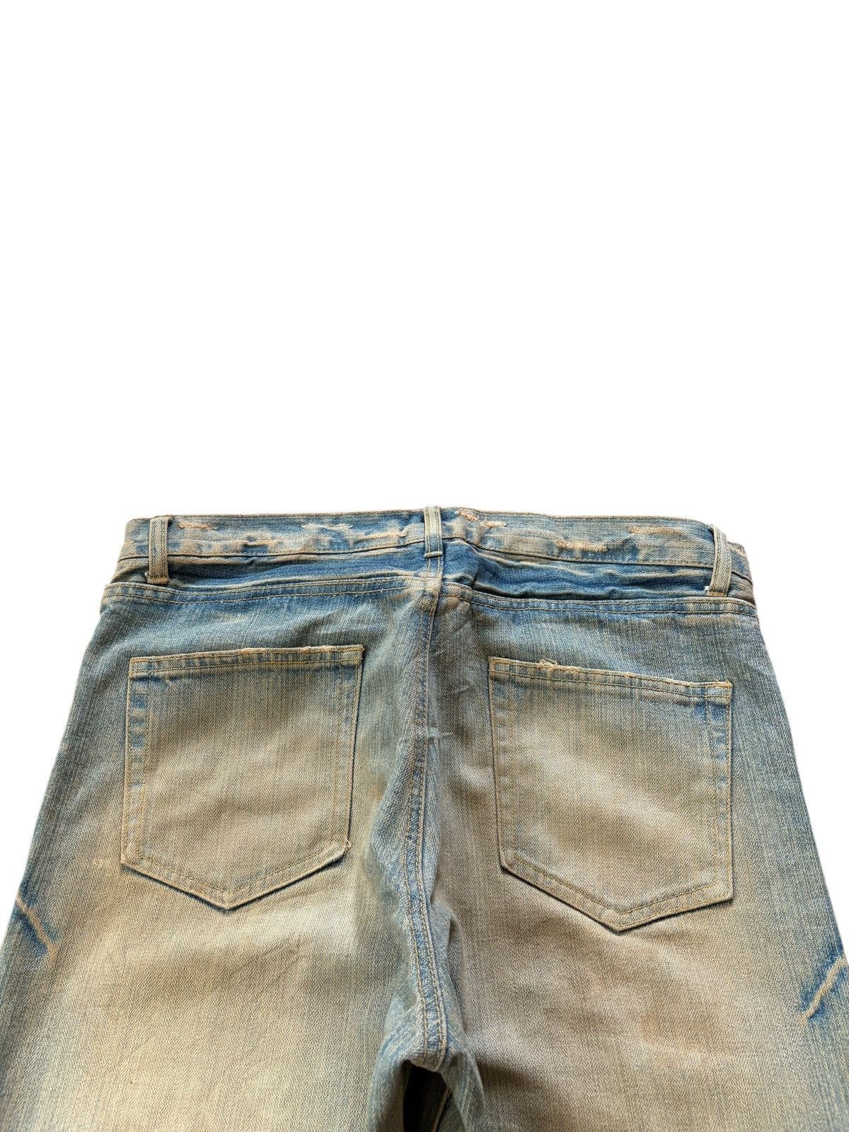 Kapital Vintage Japanese Brand Rusty Wash Distress Patch Loose Jeans Size 33" - 4 Thumbnail