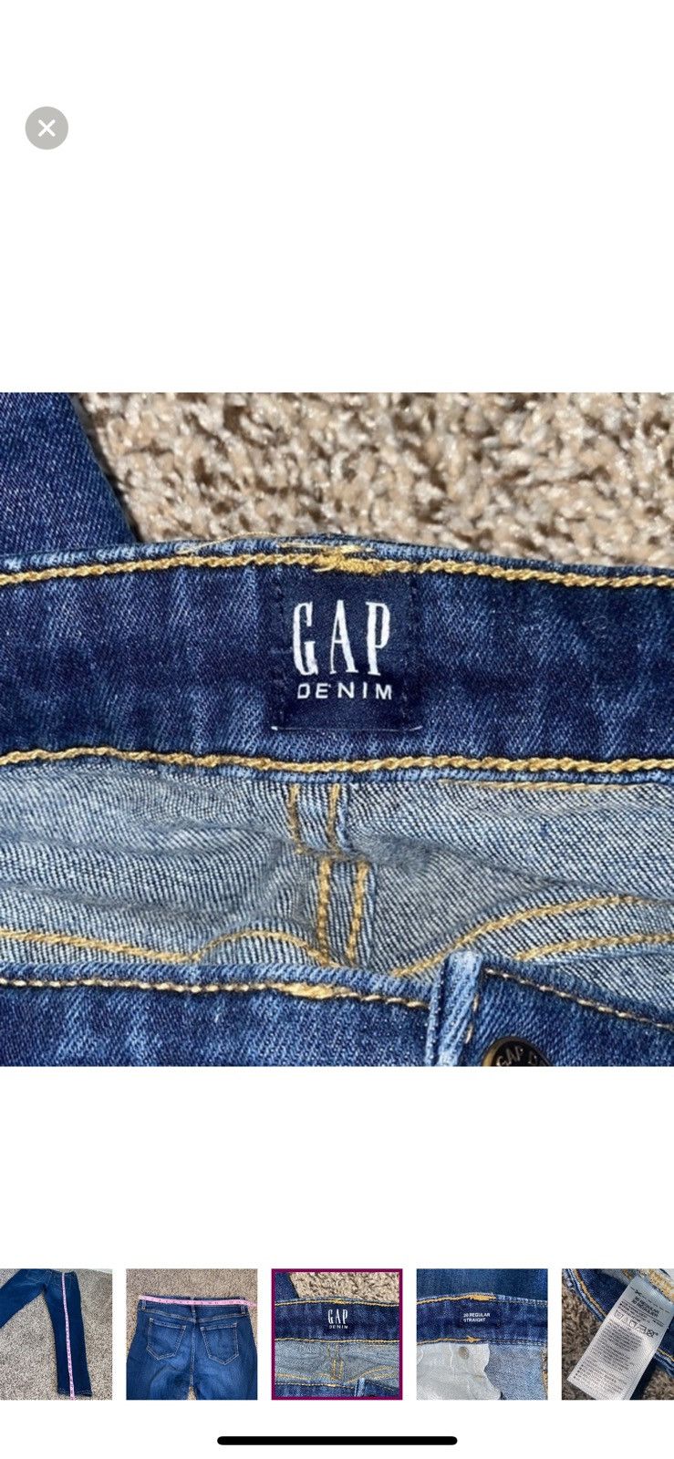 Gap Gap denim straight legged jeans size 30 Size 30" / US 8 / IT 44 - 8 Thumbnail