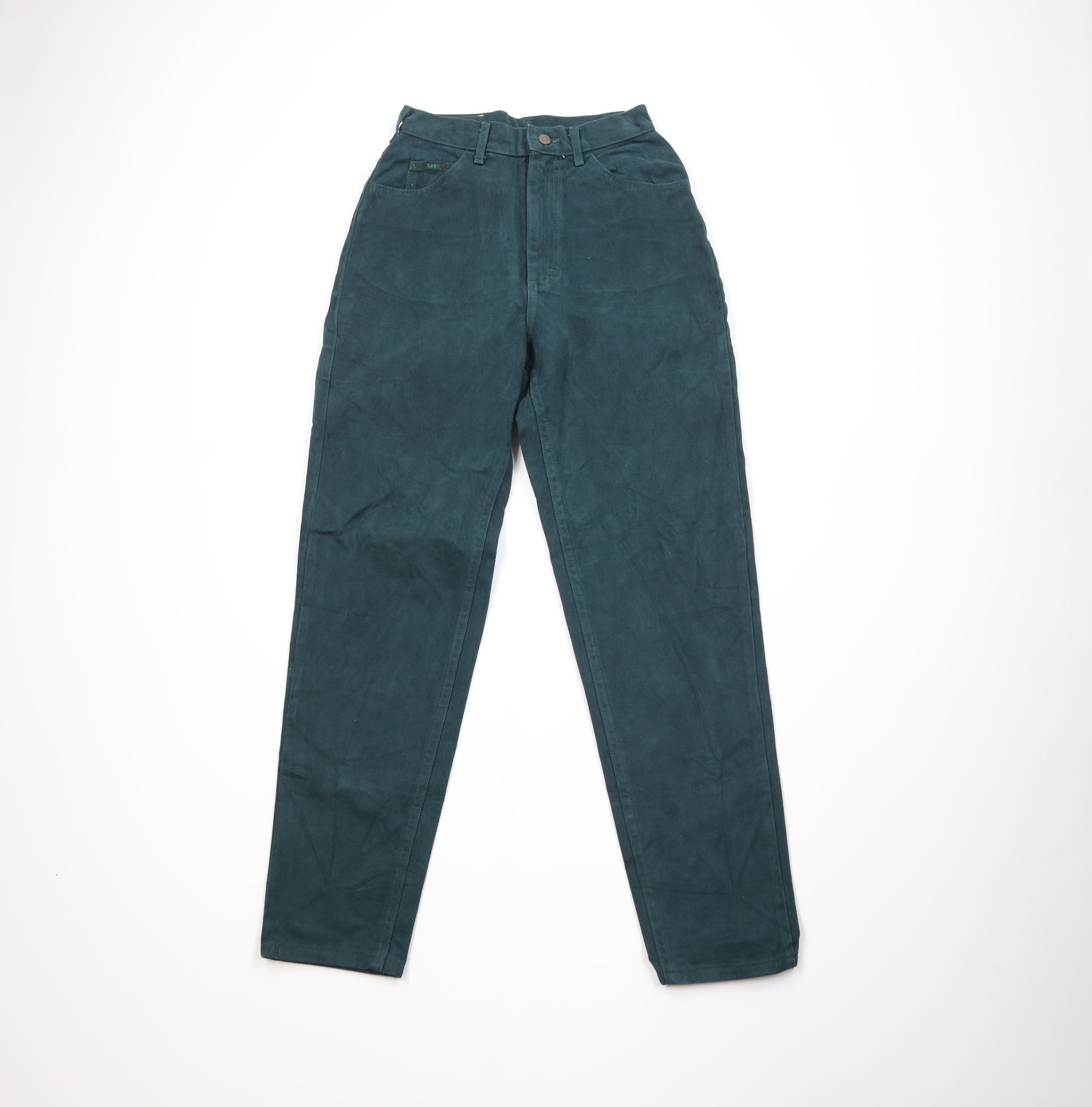 Lee Deadstock Vintage 90s Lee Tapered Leg Denim Jeans Green USA Size 30" / US 8 / IT 44 - 1 Thumbnail