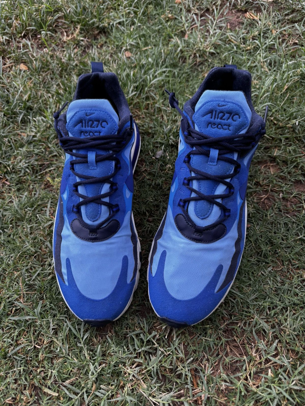 Nike Nike Air Max 270 React Pacific Blue Size US 11.5 / EU 44-45 - 3 Thumbnail