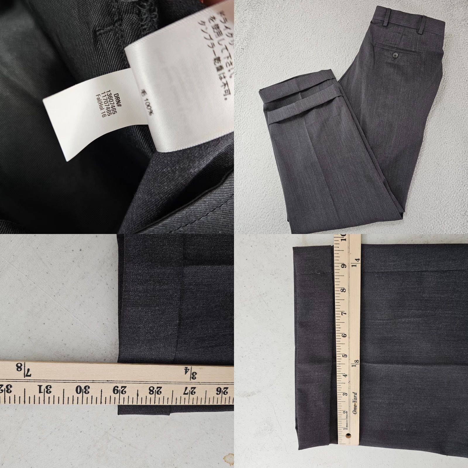 Eddie Bauer VINTAGE Eddie Bauer Pants Mens Baggy 38x29 Charcoal Grey Pleated Cuffed Wool Twill 80s Y2K Chino Relaxed Straight Fall Winter Spring Mens Size US 38 / EU 54 - 9 Thumbnail