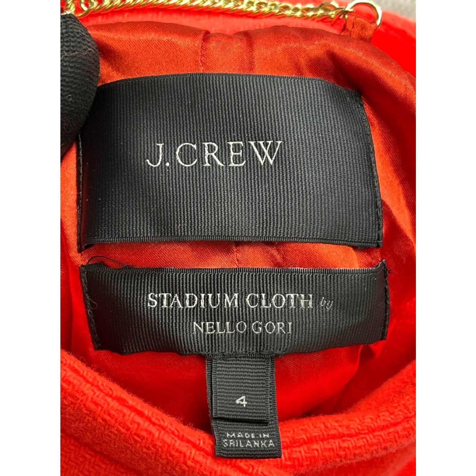 J.Crew VINTAGE J.CREW Coat Nello Gori Italian Stadium Cloth Orange Wool Pea Coat Womens 4 Zip Pockets Lined Funnel Neck Size S / US 4 / IT 40 - 7 Thumbnail