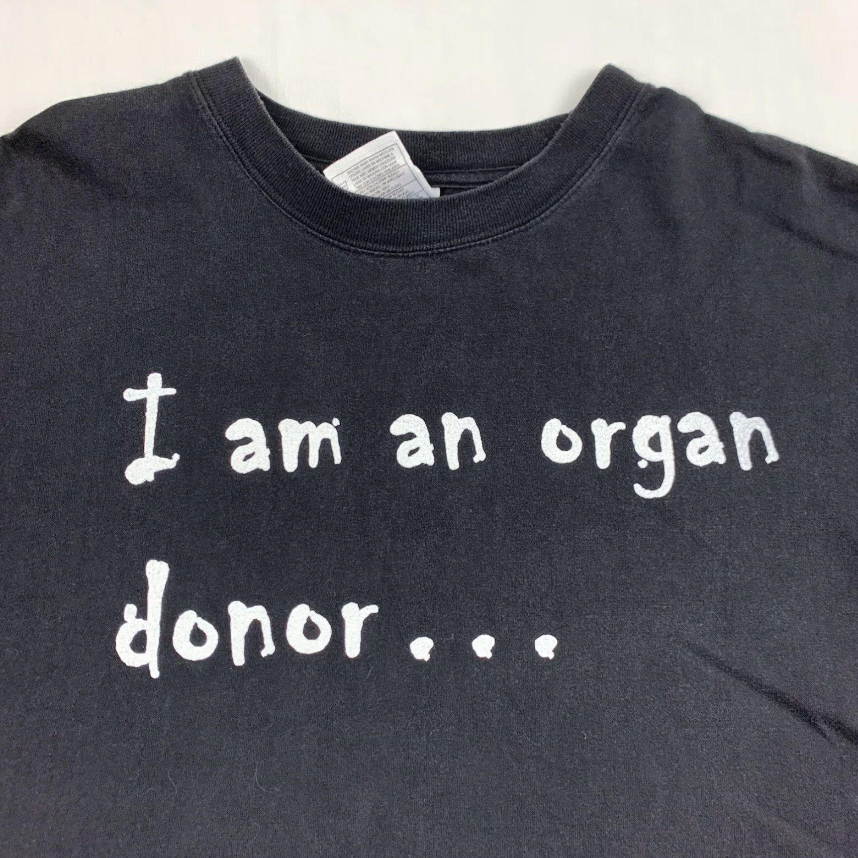 Vintage VINTAGE Diamond Star Jesus Shirt Adult XL Black I Am An Organ Donor Gave Heart To Jesus 90s Concert Mens XL Size US XL / EU 56 / 4 - 2 Thumbnail