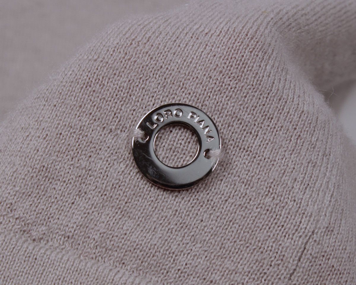 Designer × Loro Piana LORO PIANA 100% Cashmere Logo Metal Beige Sweater Jumper Size M / US 6-8 / IT 42-44 - 8 Thumbnail