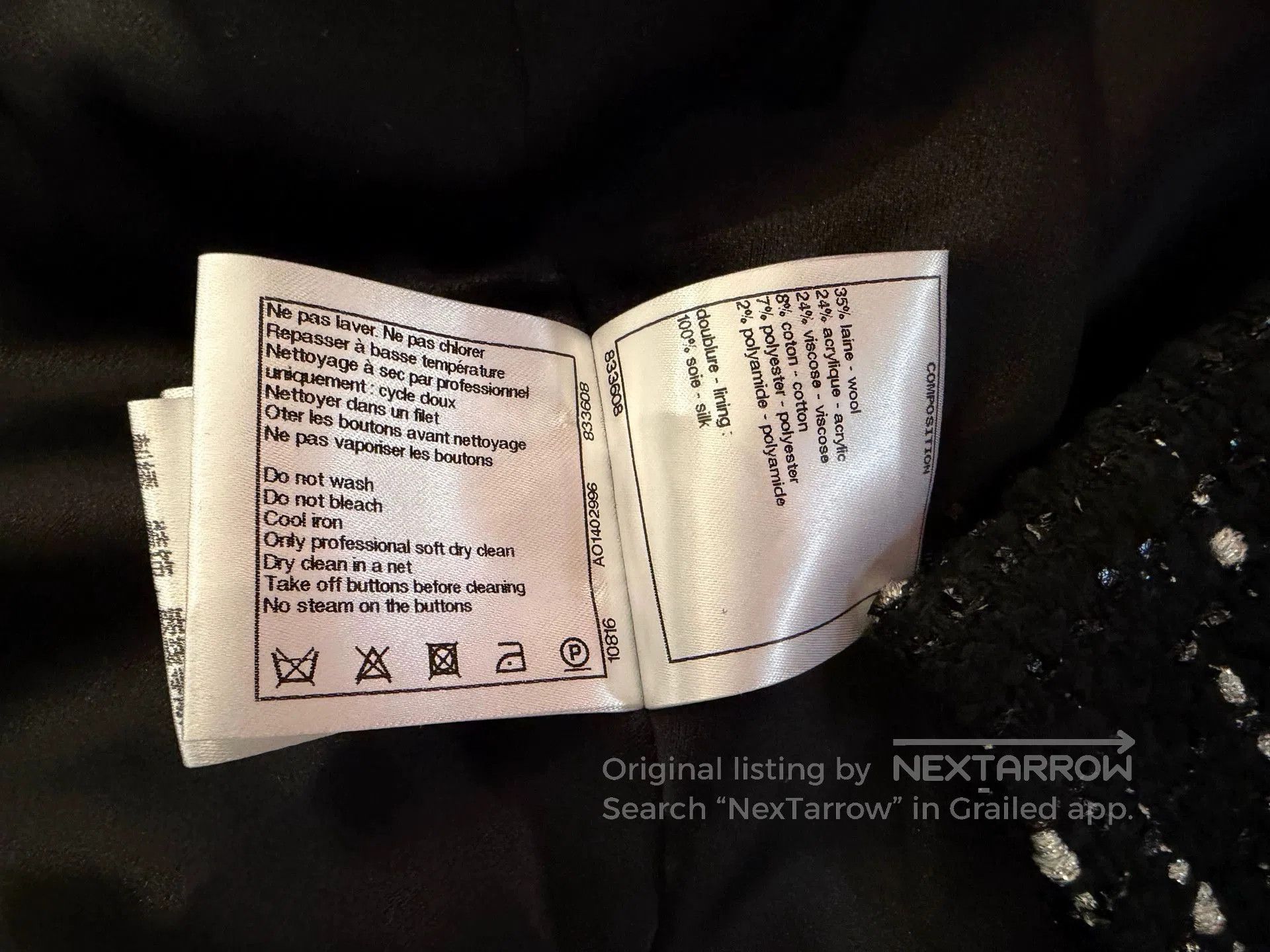 Chanel Chanel Black White Tweed Jacket 38. Size US S / EU 44-46 / 1 - 5 Thumbnail