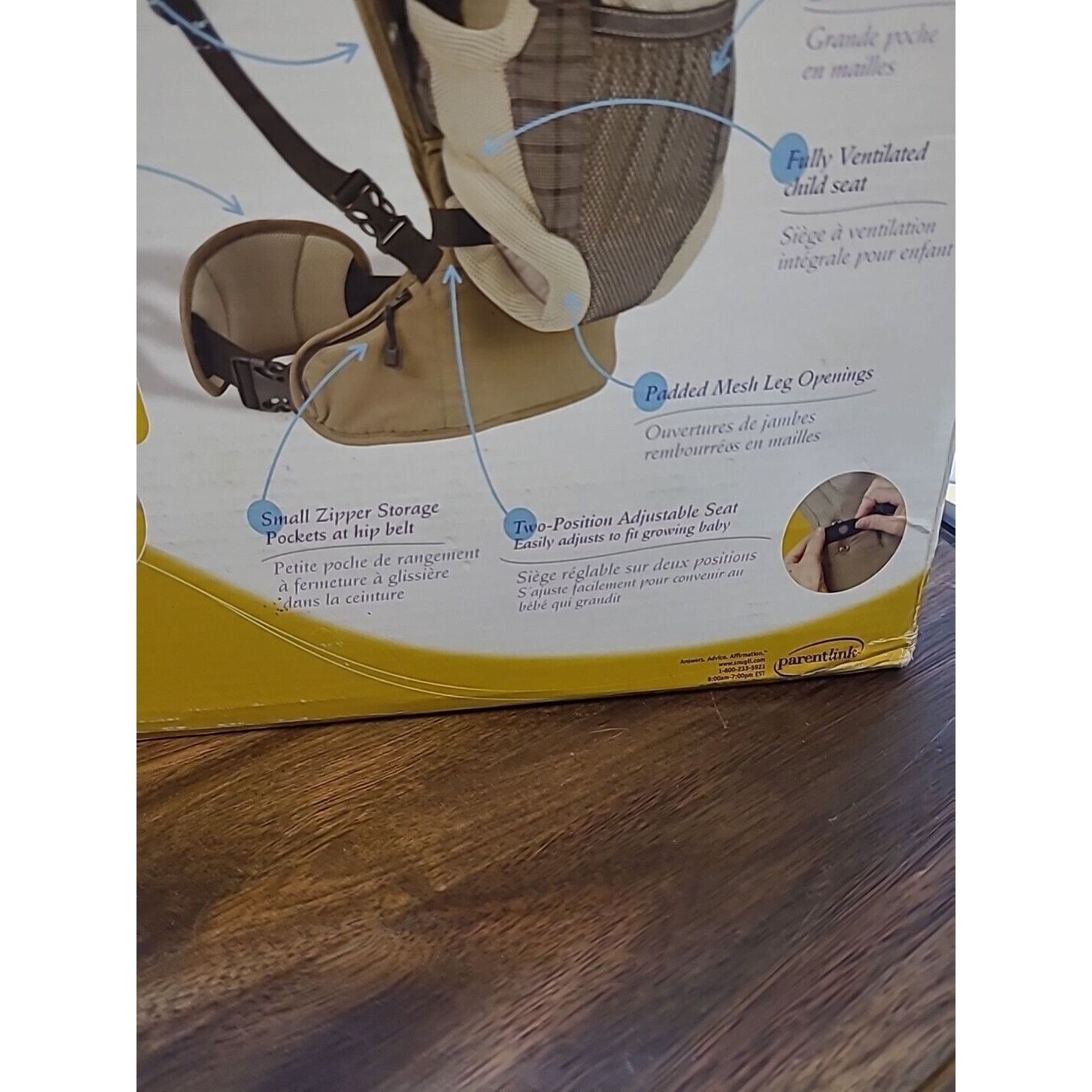 &Daughter Evenflo Snugli Front And Back Soft Baby Carrier 7lbs-26lbs Size ONE SIZE - 9 Thumbnail