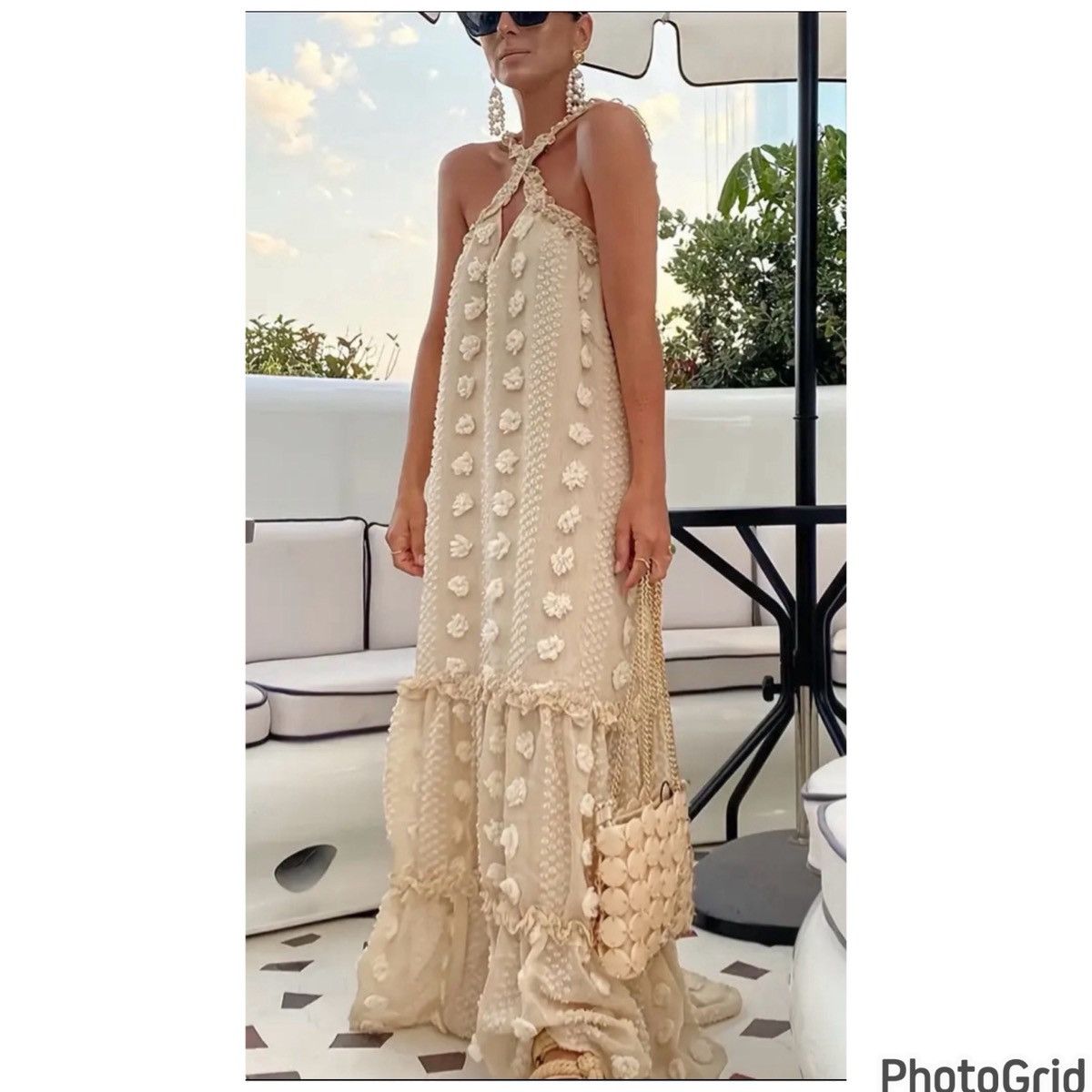 Zara ZARA 3D Appliqués Maxi Dress S Size S / US 4 / IT 40 - 15 Thumbnail