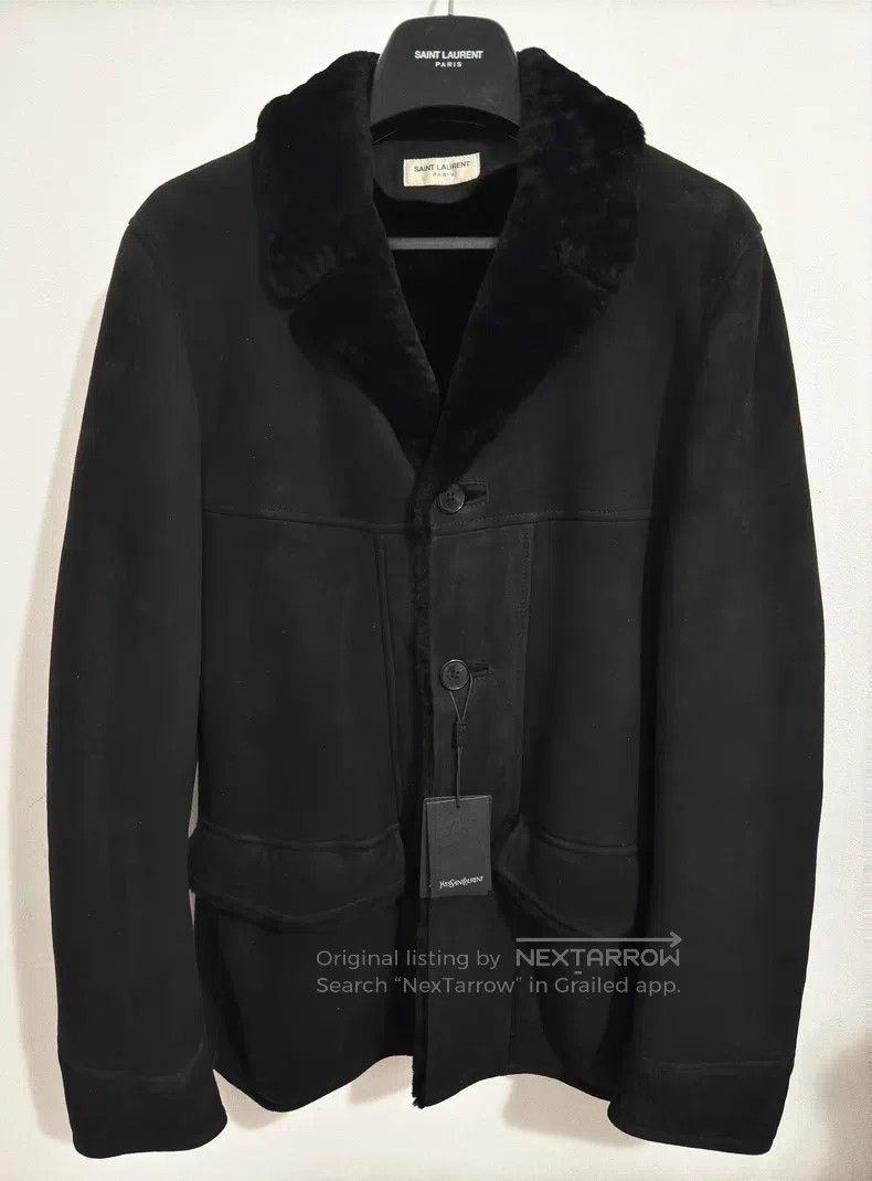Saint Laurent Paris Saint Laurent Paris Black Samurai Lamb Fur Lined Jacket Size US M / EU 48-50 / 2 - 1 Thumbnail