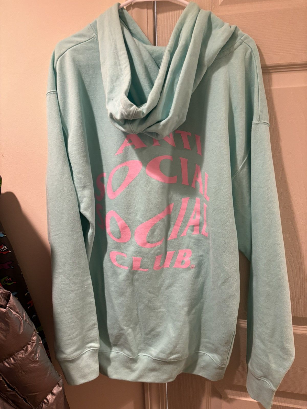 image of Anti Social Social Club Assc Crystal Clear Hoodie in Mint, Men's (Size Large)