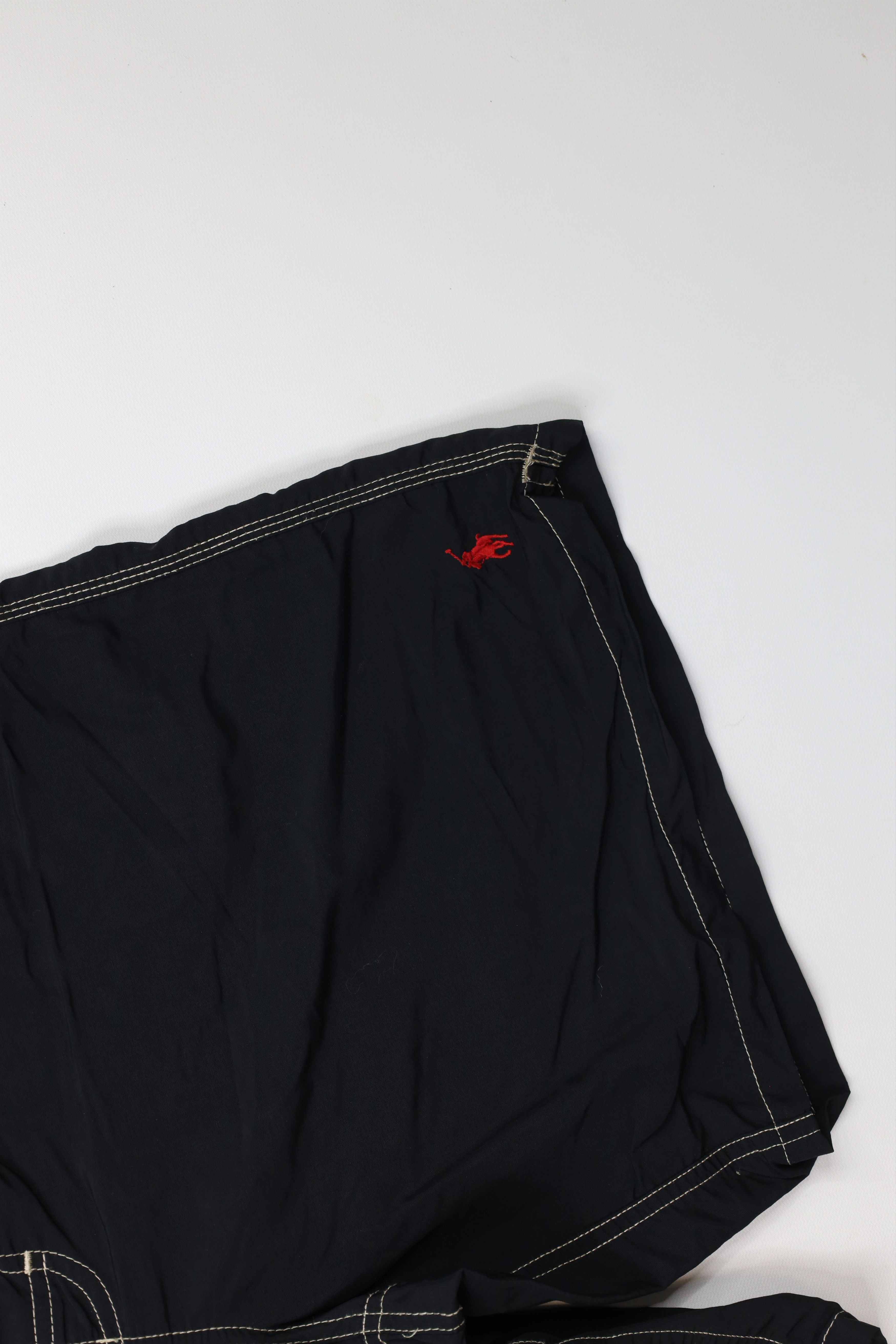Ralph Lauren × Vintage Vintage Ralph Lauren Spell Out Lined Short Swim Trunks Black Size US 34 / EU 50 - 6 Thumbnail