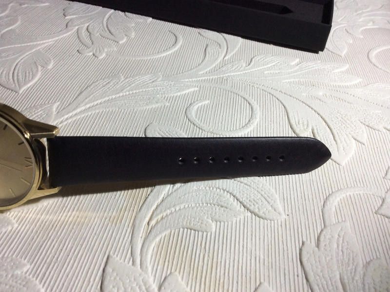 Designer Unknown gold dial black leather strap watch Size ONE SIZE - 6 Thumbnail