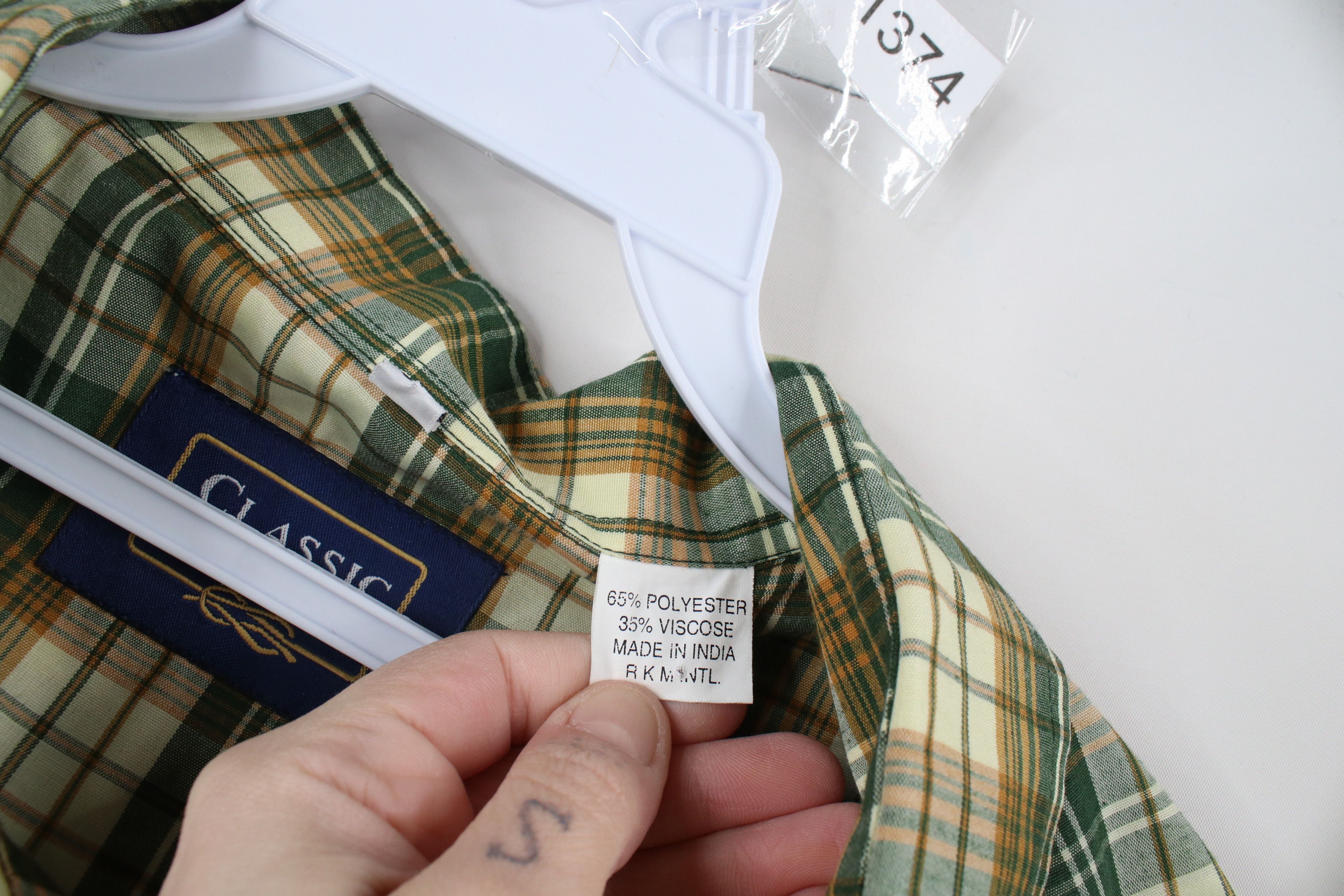 Vintage Vintage 90s Streetwear Rodeo Cowboy Snap Button Shirt Plaid Size US XXL / EU 58 / 5 - 8 Thumbnail