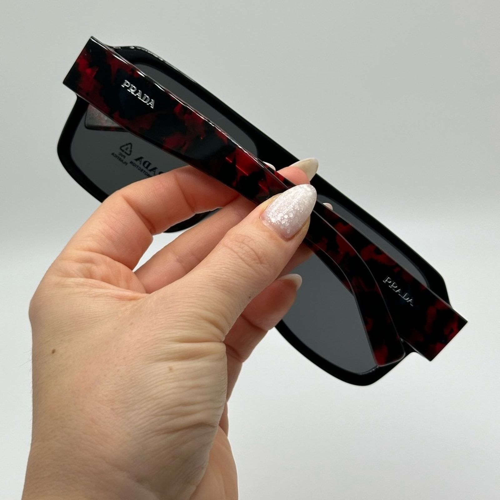 Prada NEW PRADA Sunglasses PR22YSF 1AB5S0 Black/Dark Grey Unisex Size ONE SIZE - 9 Thumbnail