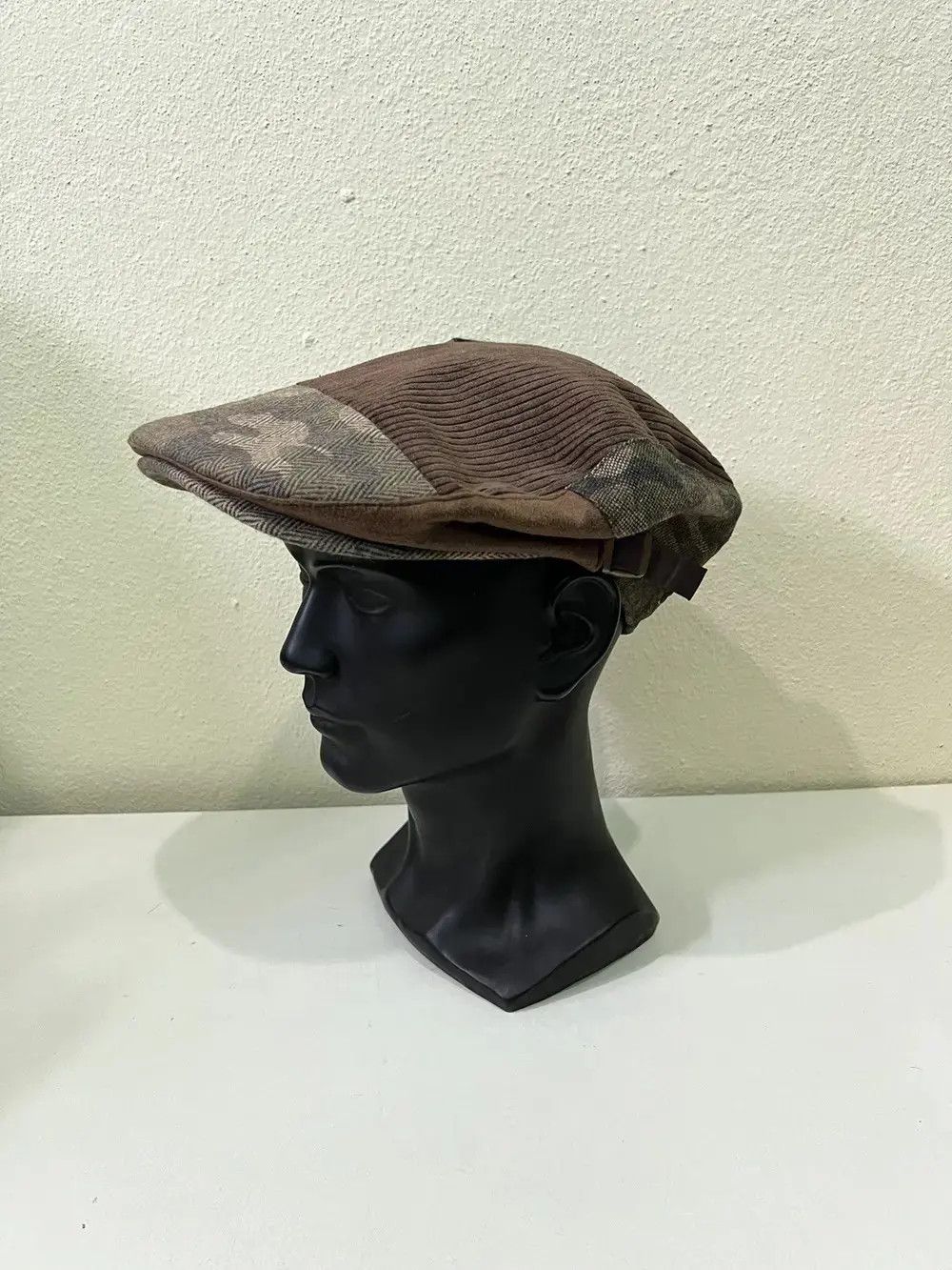 Japanese Brand Japanese Brand Patchwork Baretta Cap Hat Size ONE SIZE - 4 Thumbnail