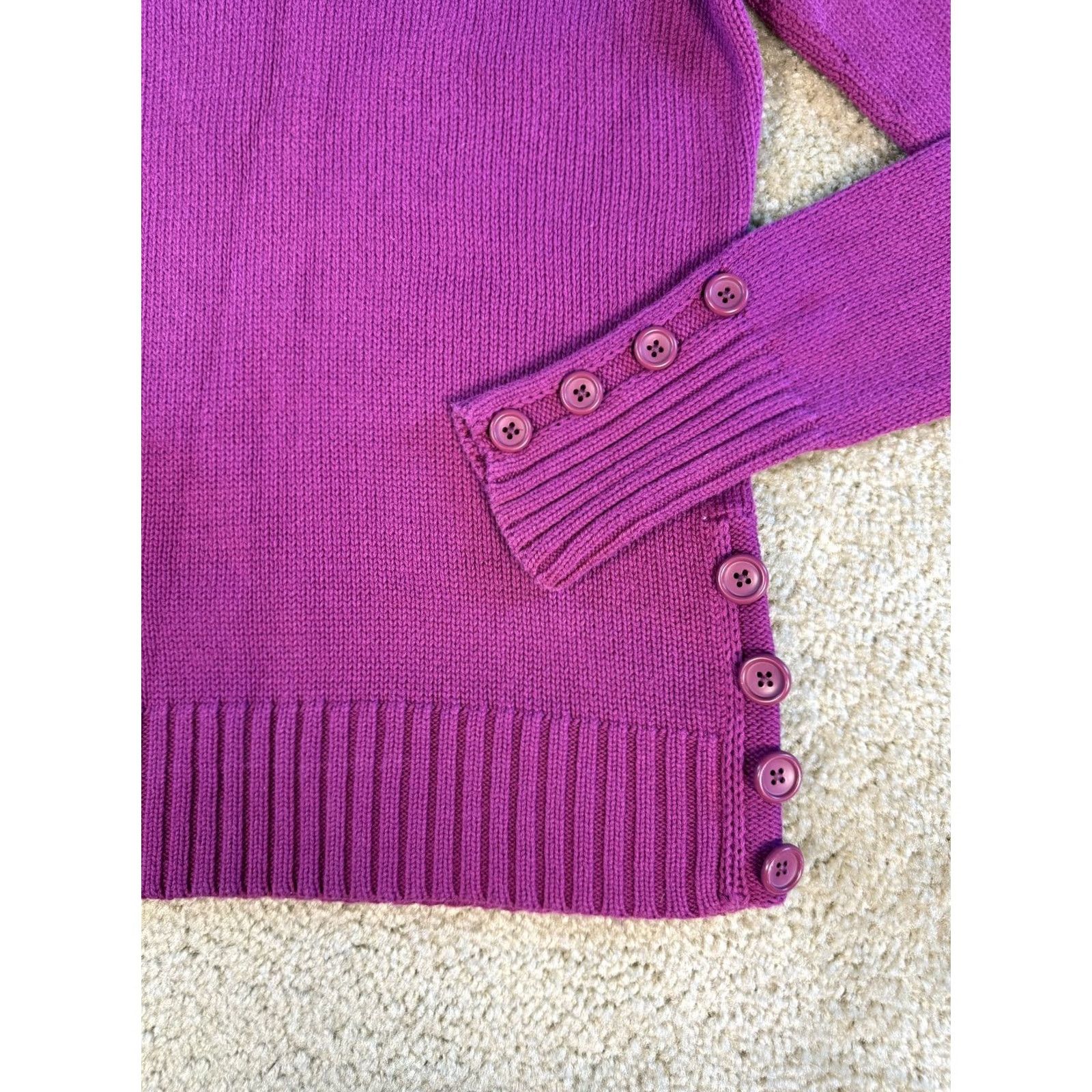 Loft LOFT Womens Sweater Size XS Pink Pullover Turtleneck Stretch Size XS / US 0-2 / IT 36-38 - 2 Thumbnail