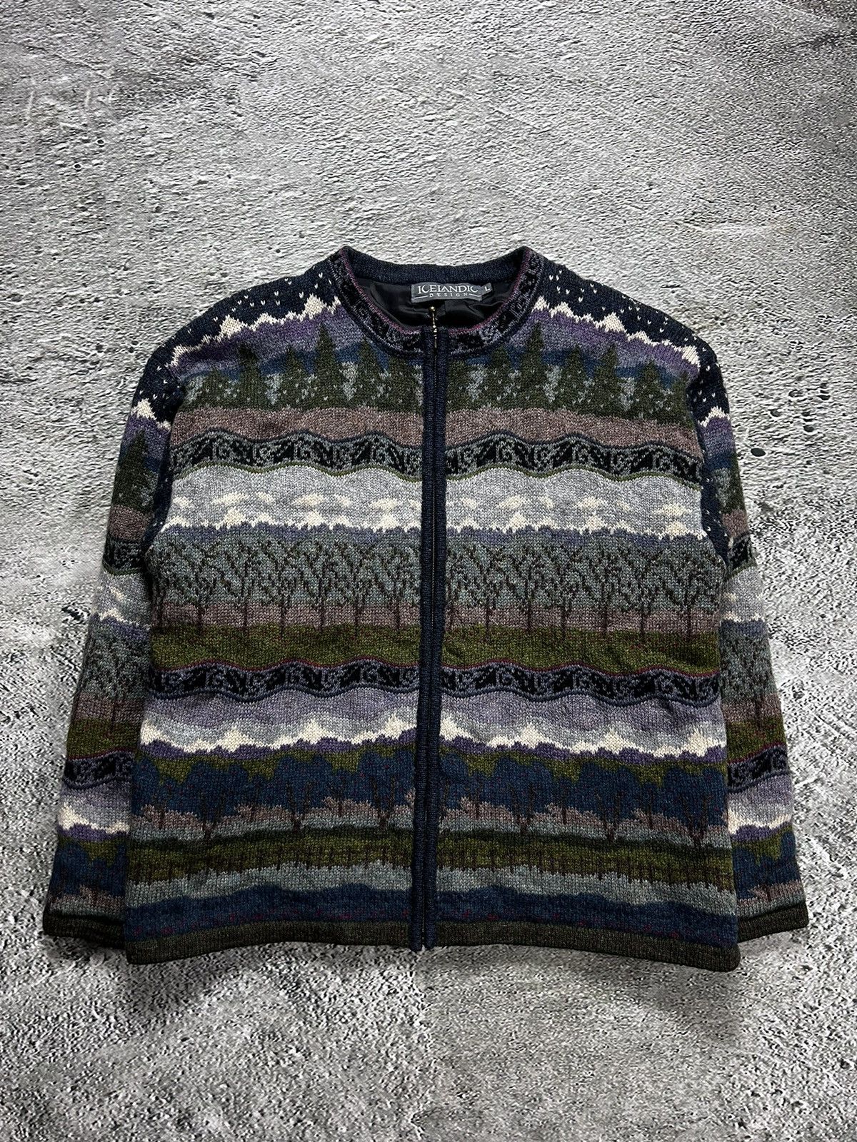 Vintage Vintage Icelandic Design western cardigan knit zip sweater Size US M / EU 48-50 / 2 - 1 Thumbnail