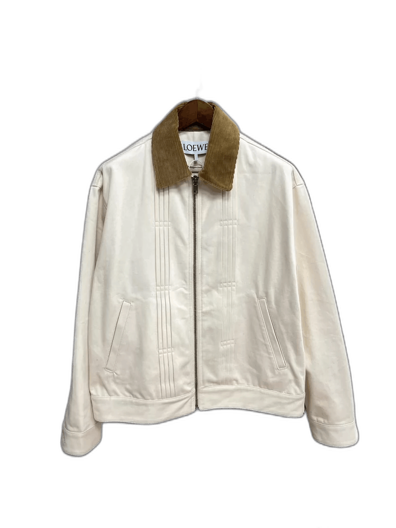Loewe Loewe Suede Collar Beige Jacket-yf Size US L / EU 52-54 / 3 - 1 Thumbnail