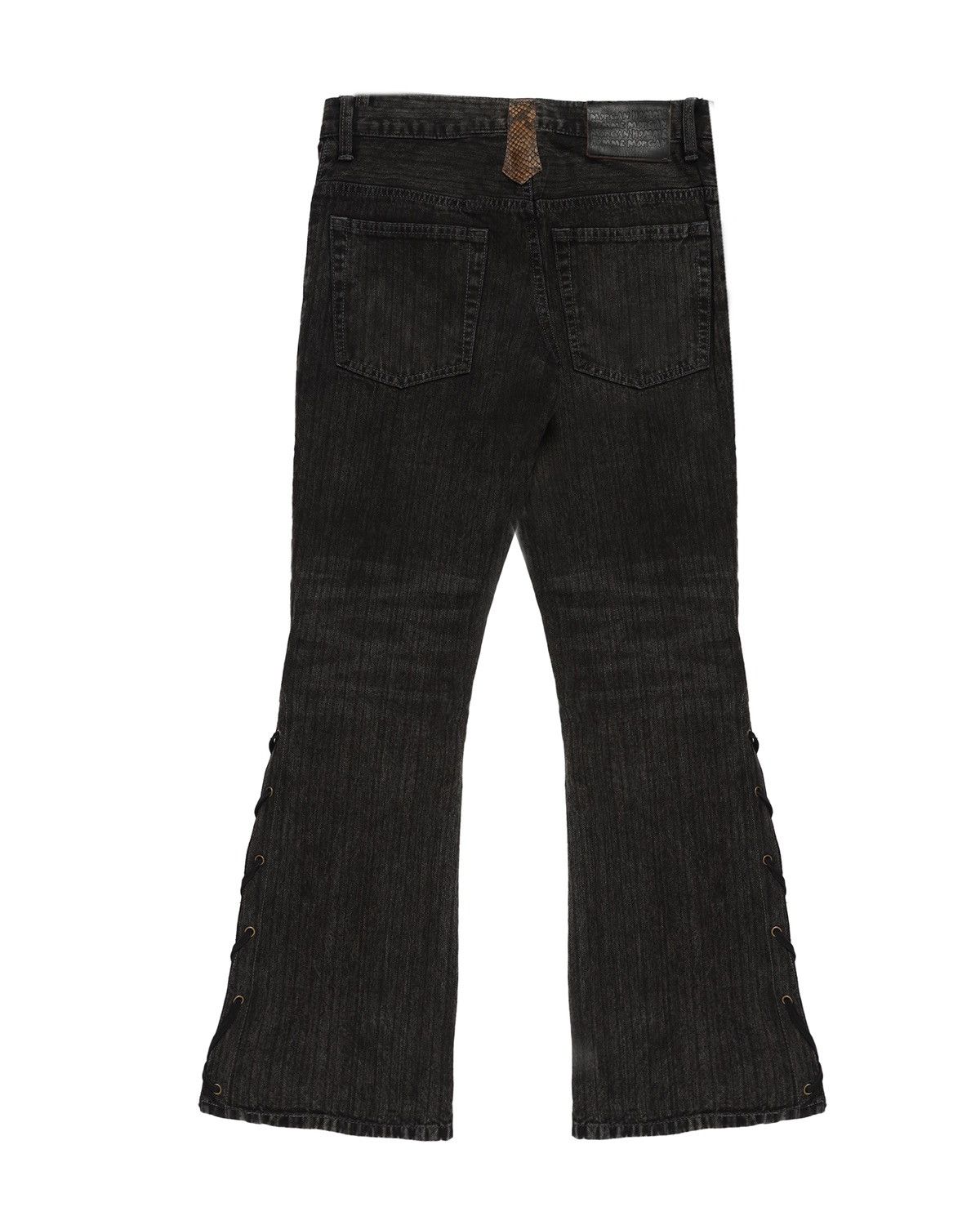 Japanese Brand × Le Grande Bleu (L.G.B.) × Tornado Mart MORGAN HOMME lace up flare jeans Size US 27 - 2 Thumbnail