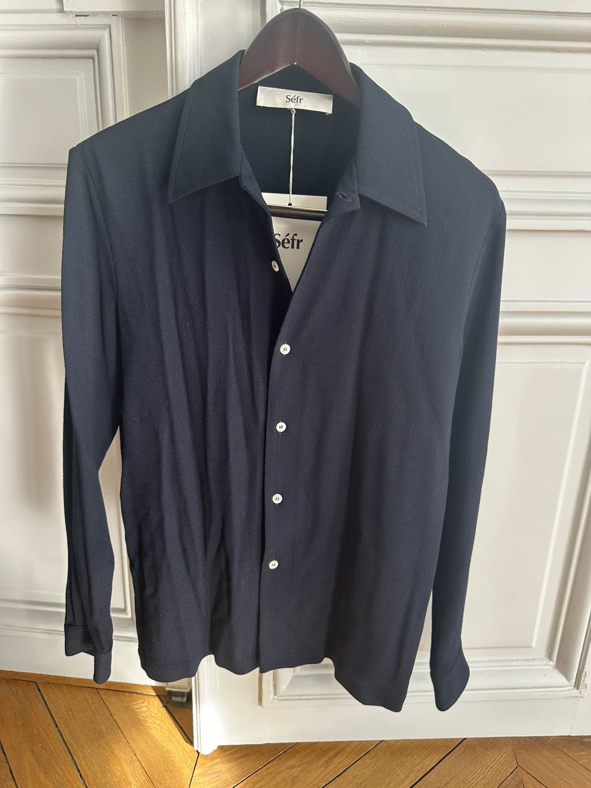 Sefr Séfr Rampoua shirt navy blue Size US XS / EU 42 / 0 - 1 Thumbnail