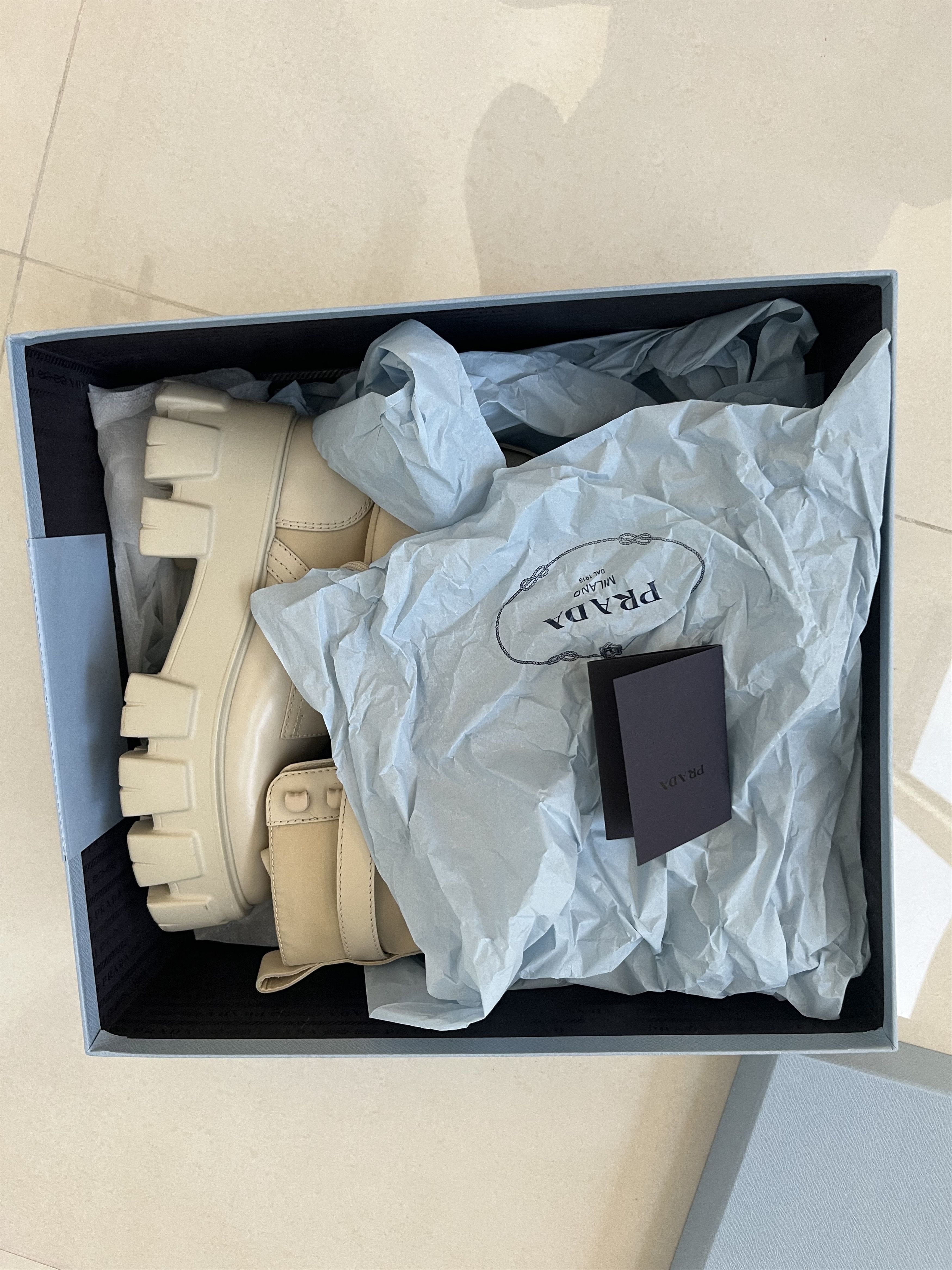 Prada Monolith pouch-detail leather boots Size US 7.5 / IT 37.5 - 2 Thumbnail