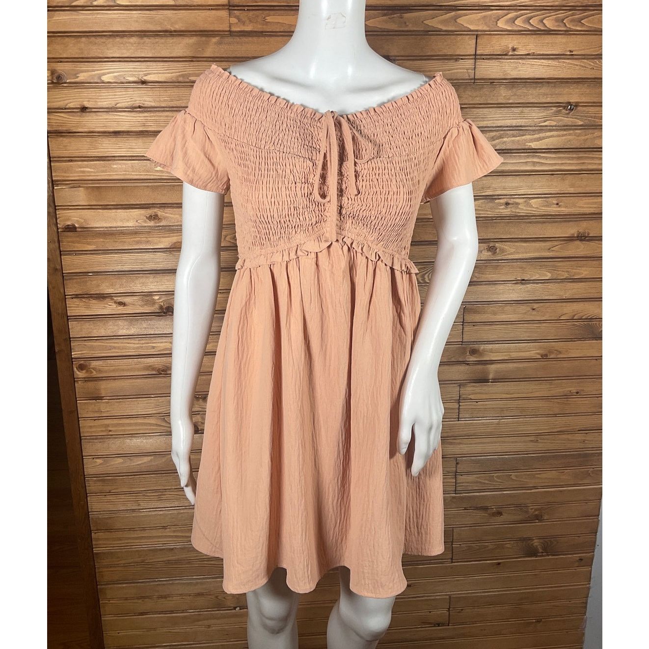 Other Altar'd State Small Peach Baby Doll Dress Summer Dress Smock Size S / US 4 / IT 40 - 4 Thumbnail