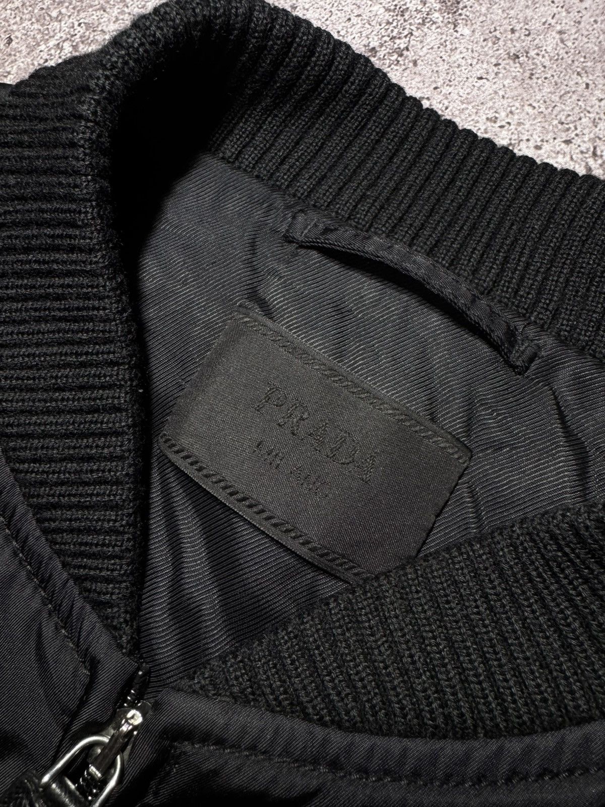 Prada Prada Nylon Bomber Jacket Black Rare Triangle Logo Size US M / EU 48-50 / 2 - 7 Thumbnail