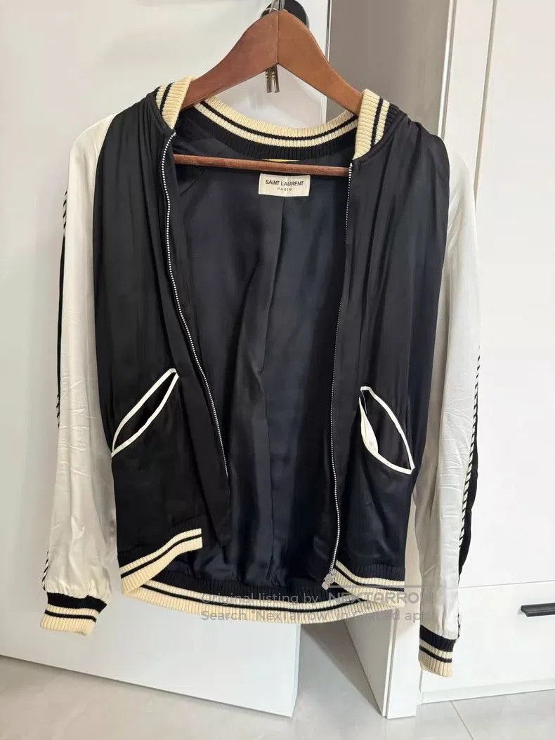 Saint Laurent Paris Saint Laurent Vampire Silk Bomber Jacket. Size XS / US 0-2 / IT 36-38 - 7 Thumbnail