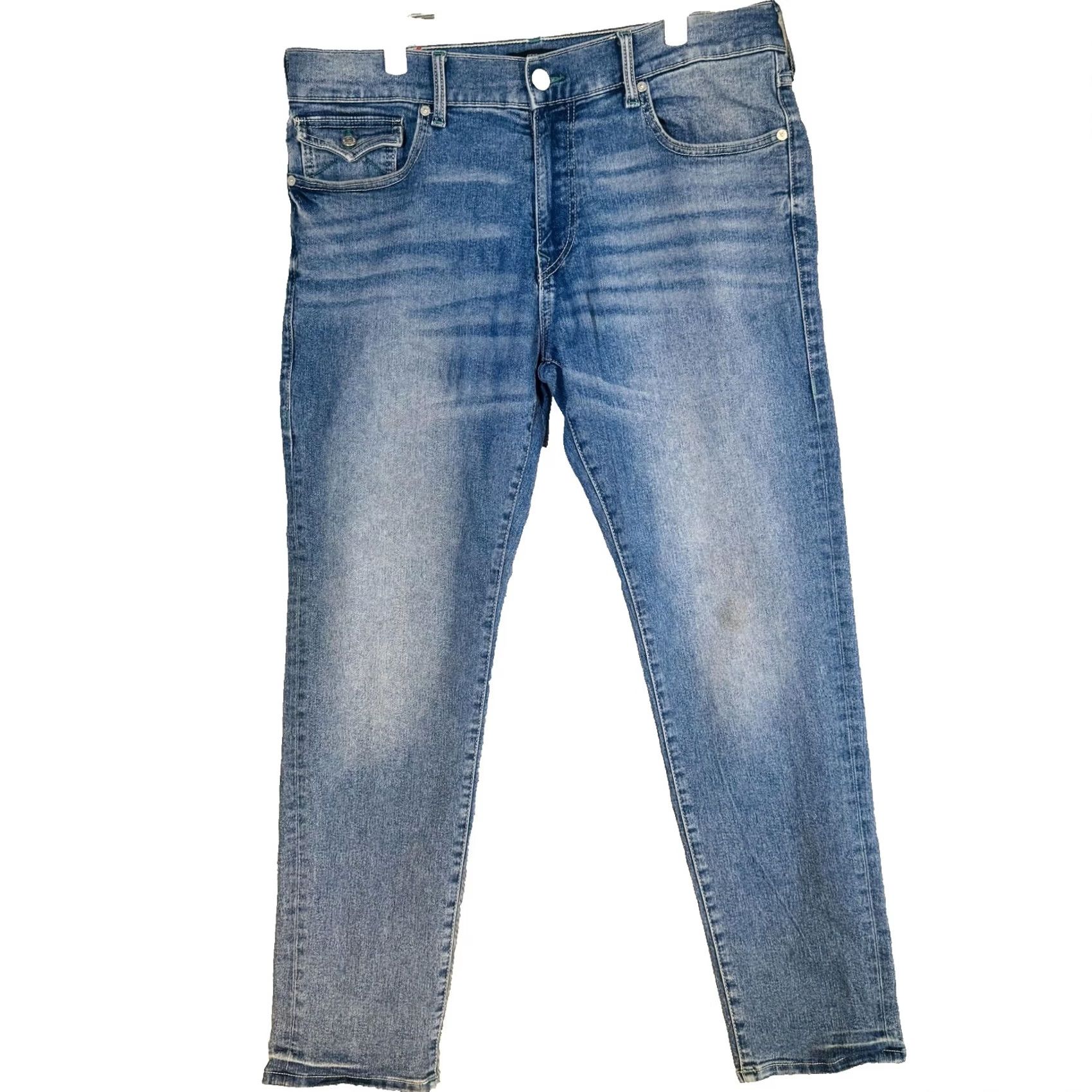 True Religion True Religion Geno Jeans Mens 36x31 Blue Light Wash Relaxed Tapered Zip Fly Size US 36 / EU 52 - 5 Thumbnail