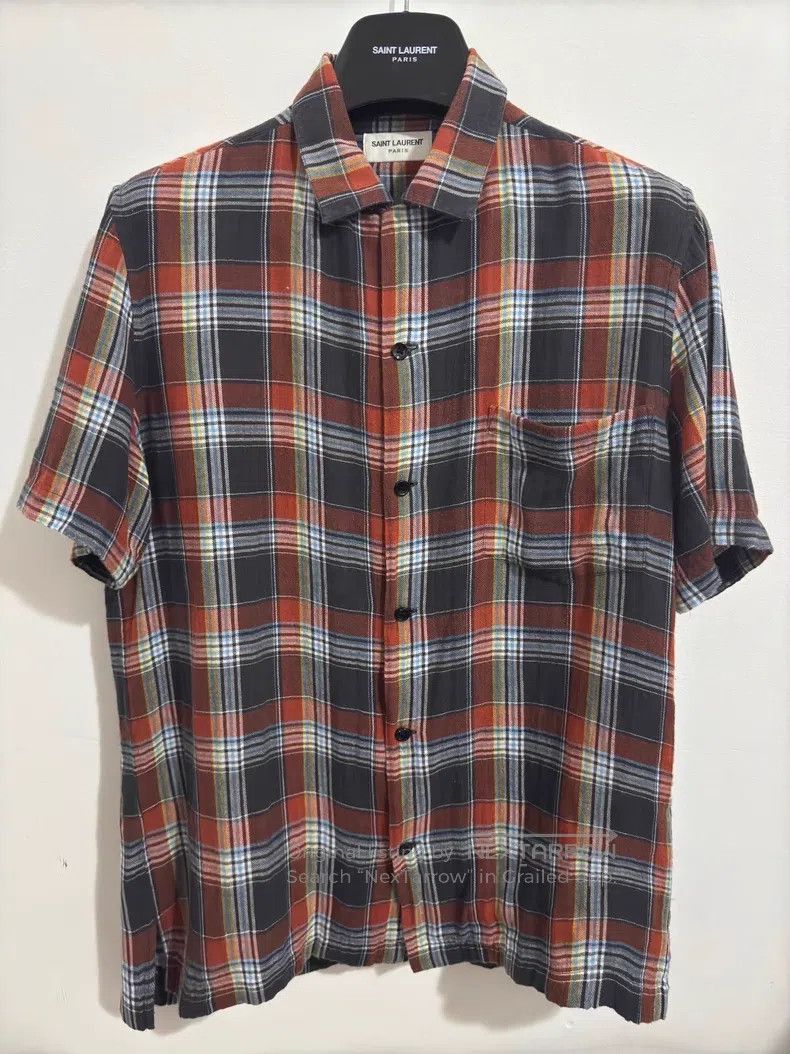 Saint Laurent Paris Saint Laurent Paris Scotch Pocket Multicolor Plaid Shirt Size US S / EU 44-46 / 1 - 1 Thumbnail