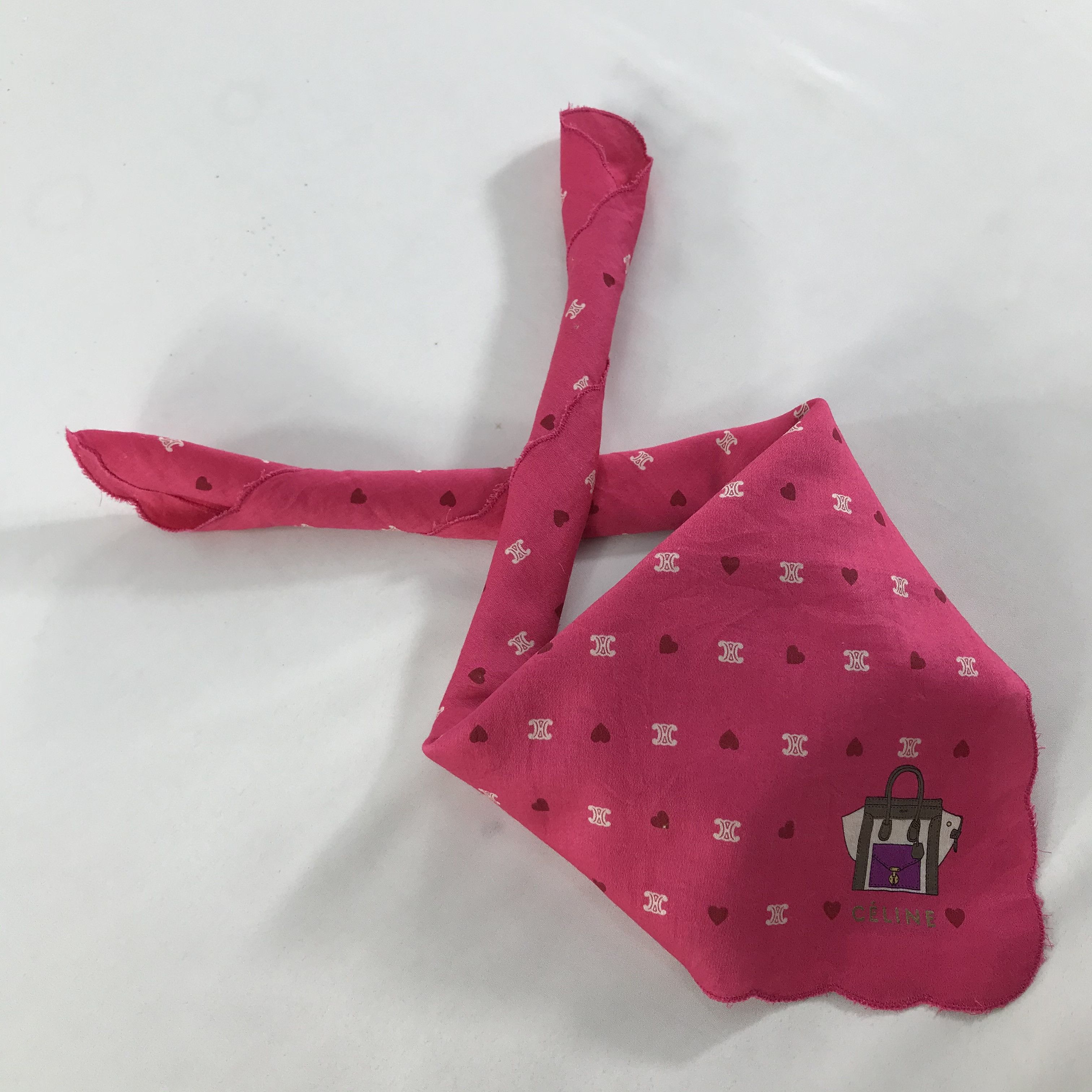 Celine × Vintage Celine Bandana / Handkerchief / Neckerchief - S1572 Size ONE SIZE - 4 Thumbnail