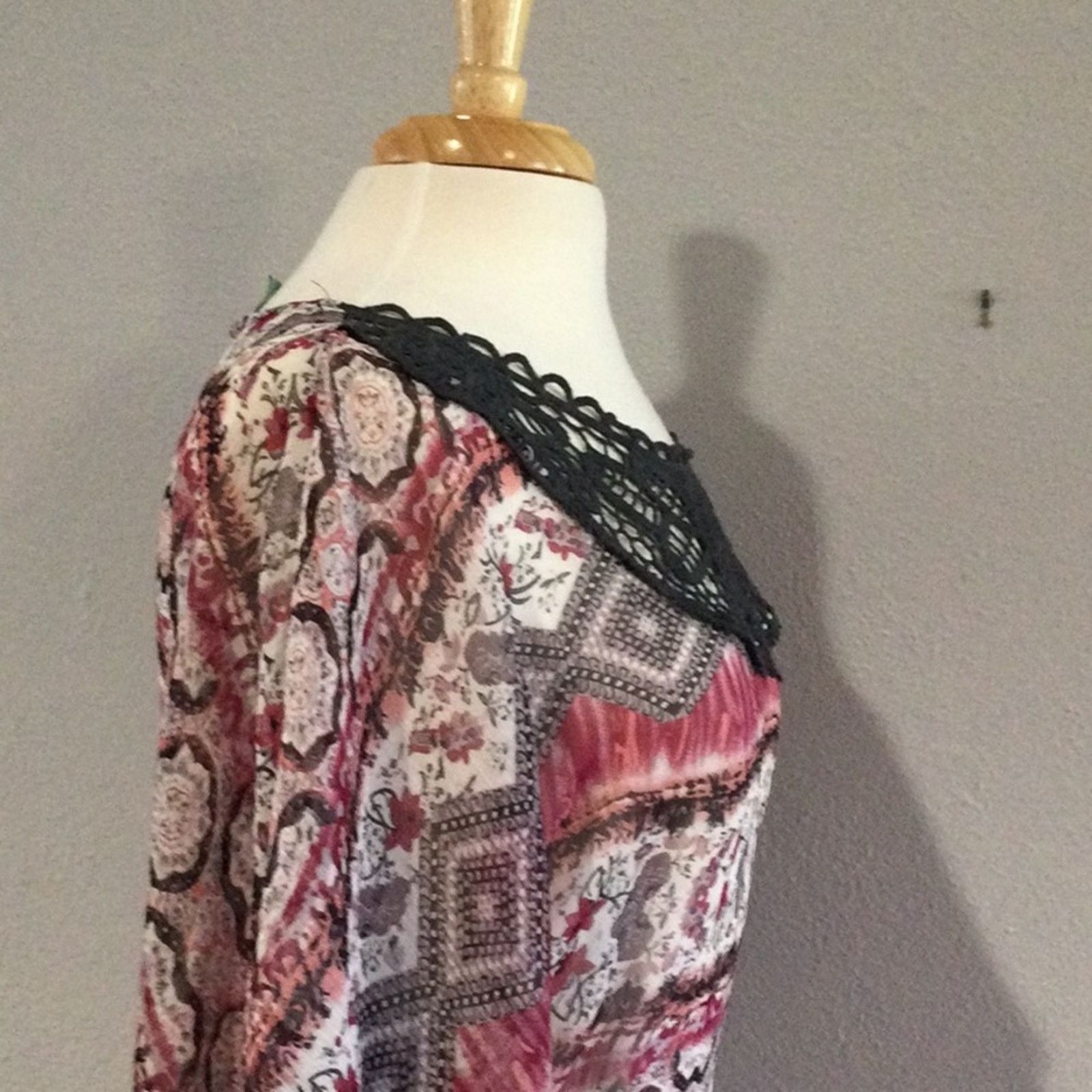 Other Love Potion Multicolor Sheer Flutter Sleeve Top Size M Size M / US 6-8 / IT 42-44 - 7 Thumbnail