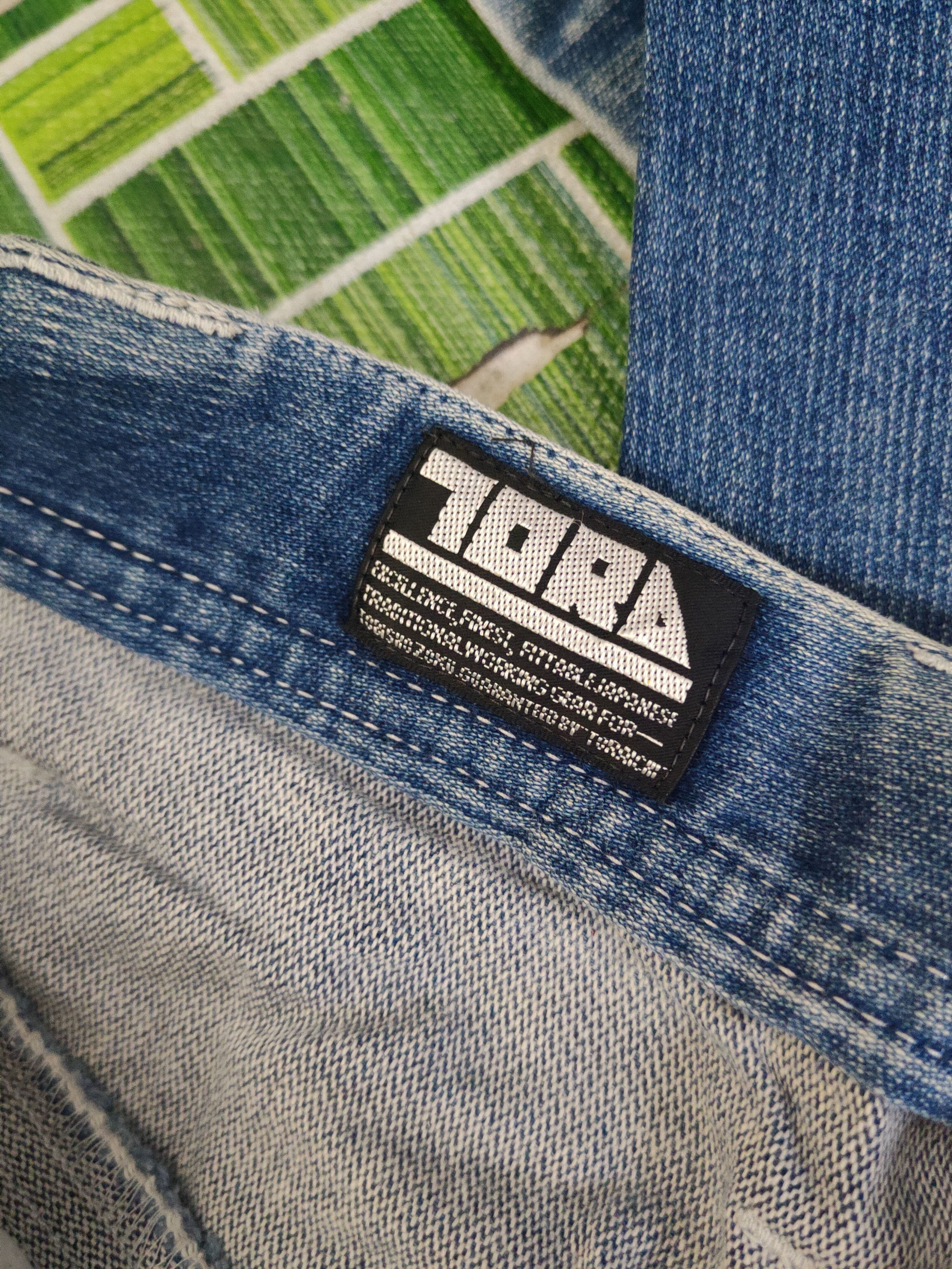 Japanese Brand DL Toraichi Blue Distressed Ripped Jeans #2124 Size US 33 - 16 Thumbnail