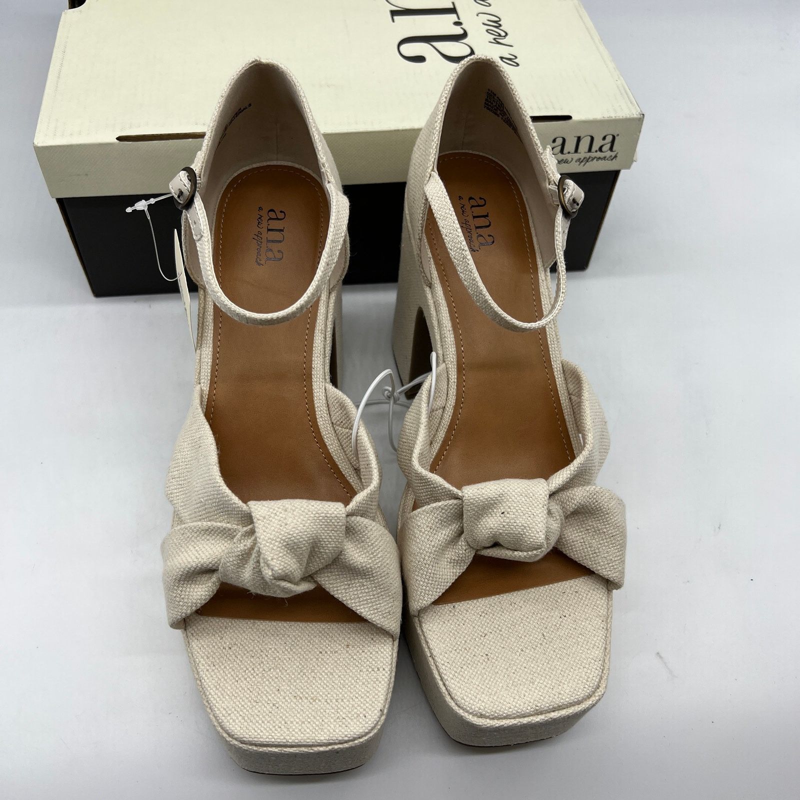 Other a.n.a Womens Holland Heeled Sandals Denim Platform Size US 11 / IT 41 - 3 Thumbnail