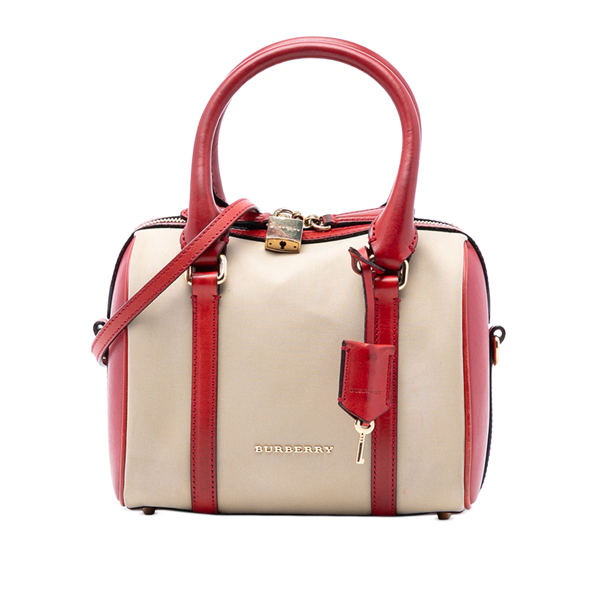 Burberry Burberry Small Canvas Alchester Bowling Bag Size ONE SIZE - 1 Thumbnail