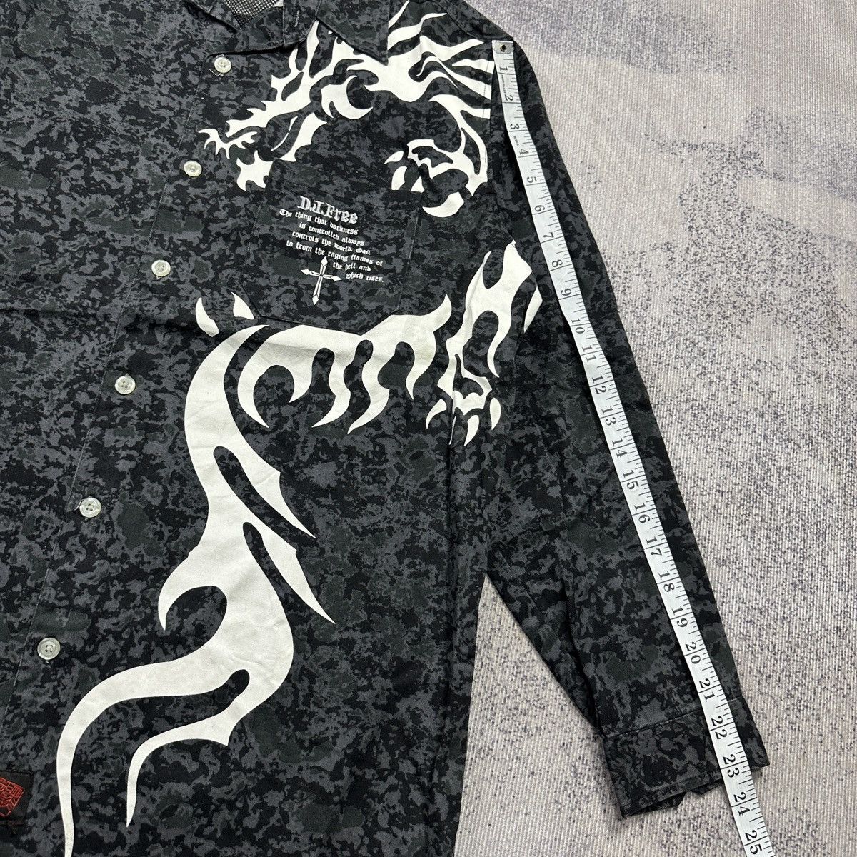 Japanese Brand D.J.Free Dragon shirt Size US XXL / EU 58 / 5 - 6 Thumbnail