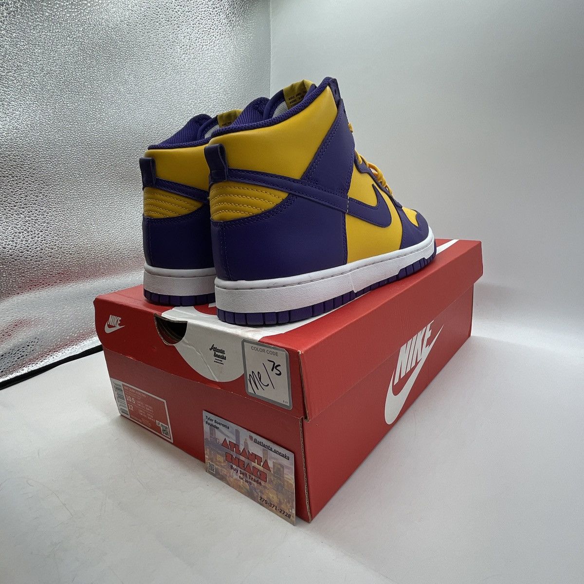 Nike Dunk high lakers Size US 10.5 / EU 43-44 - 5 Thumbnail