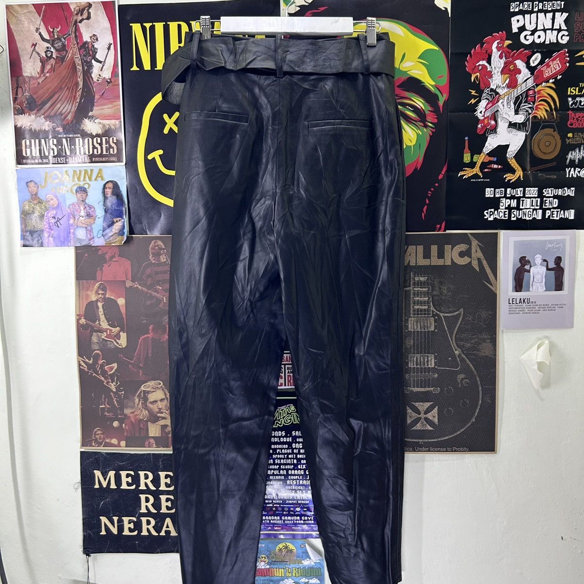 Zara Vintage Zara Syntetic Leather Pants Size 28" / US 6 / IT 42 - 8 Thumbnail