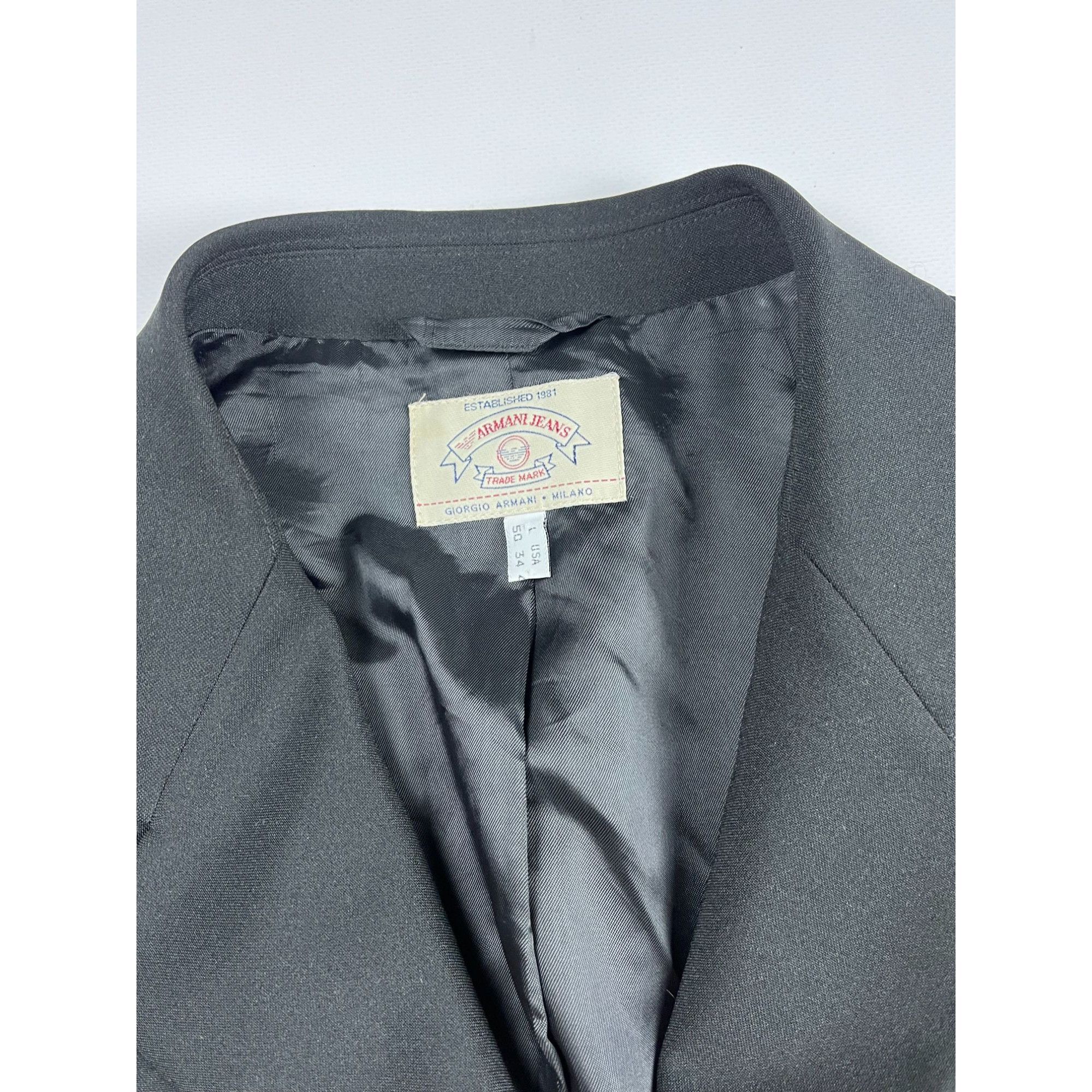 Armani × Emporio Armani × Giorgio Armani Armani Jeans Mens Black Blazer Size 50 S Made In Italy Size 50S - 5 Thumbnail