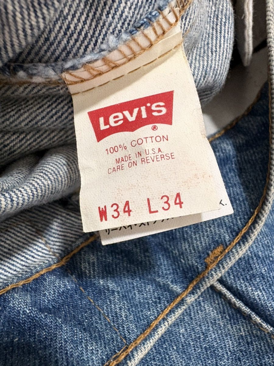 Levi's Vintage Clothing Levi’s 510 Indigo Blue Distressed Jeans Denim (USA) Size US 33 - 17 Thumbnail
