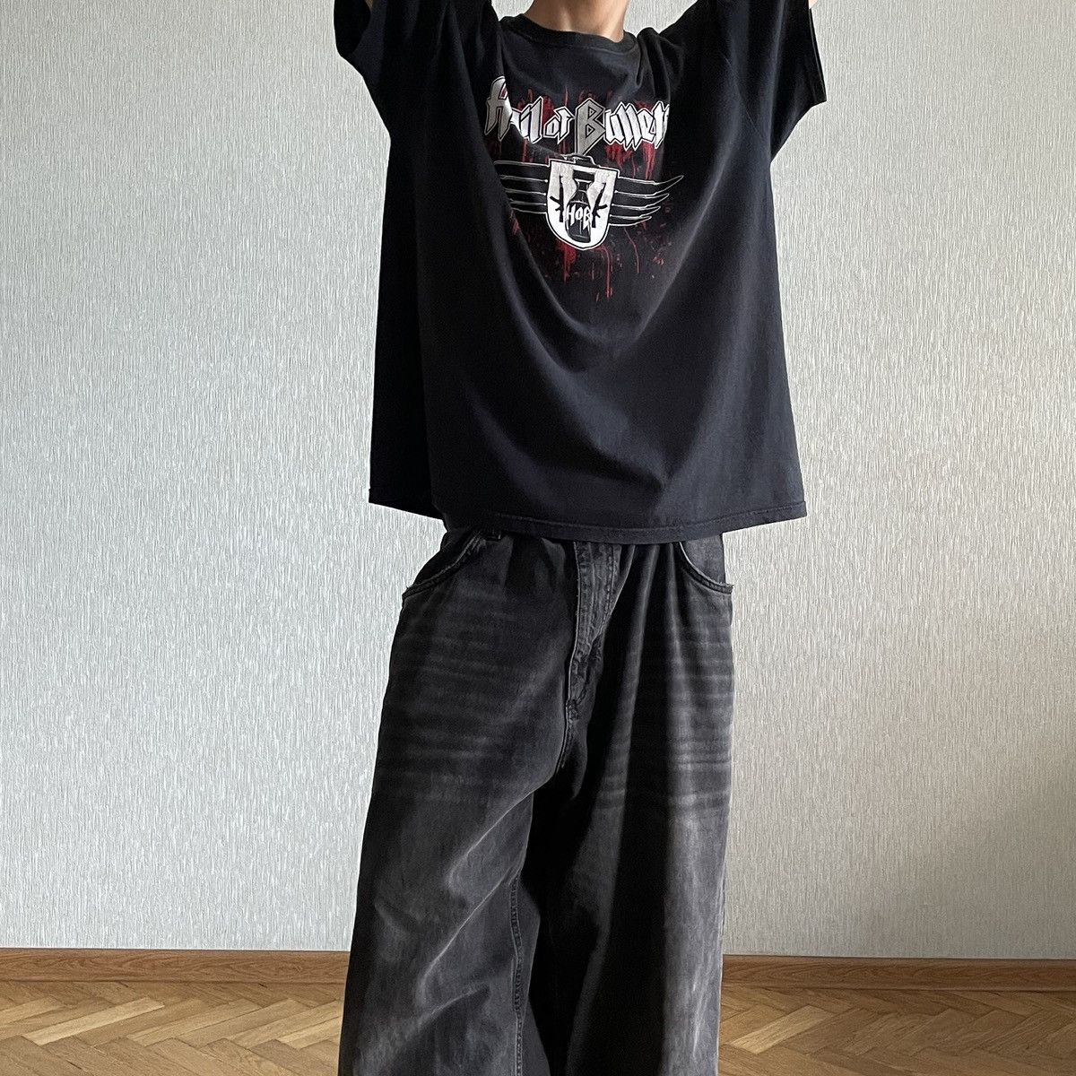 Band Tees Hail of Bullets 2011 Full Scale War Tour 2XL Faded T-Shirt Size US XXL / EU 58 / 5 - 6 Thumbnail